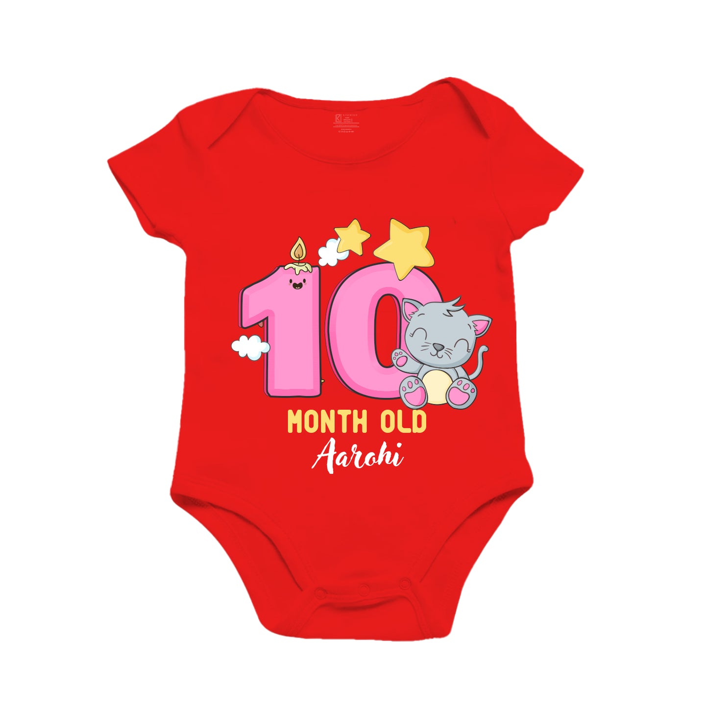 10th infant monthly birthday milestone onesie
