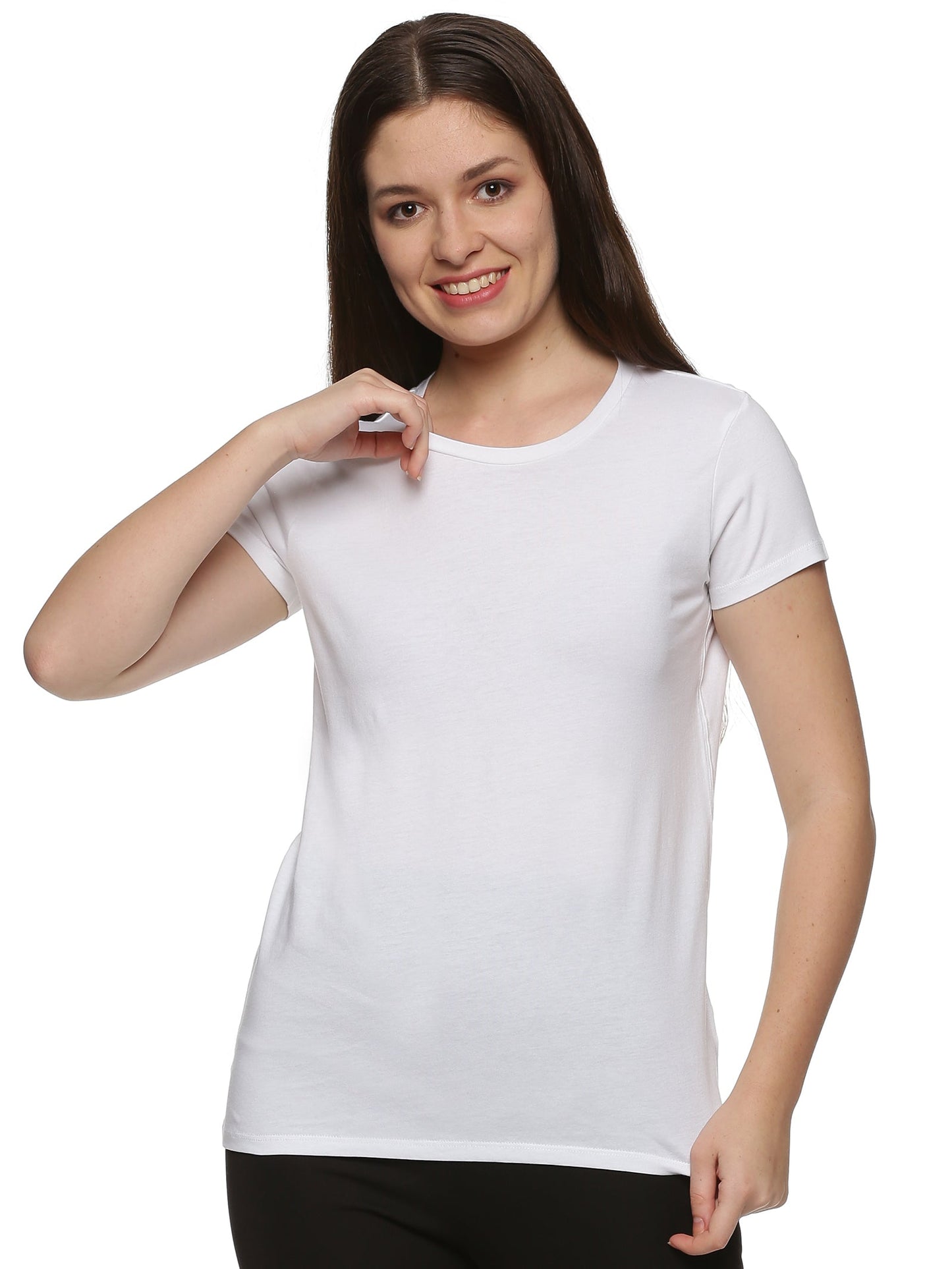 Women Round Neck Cotton Tee - Pack of 3