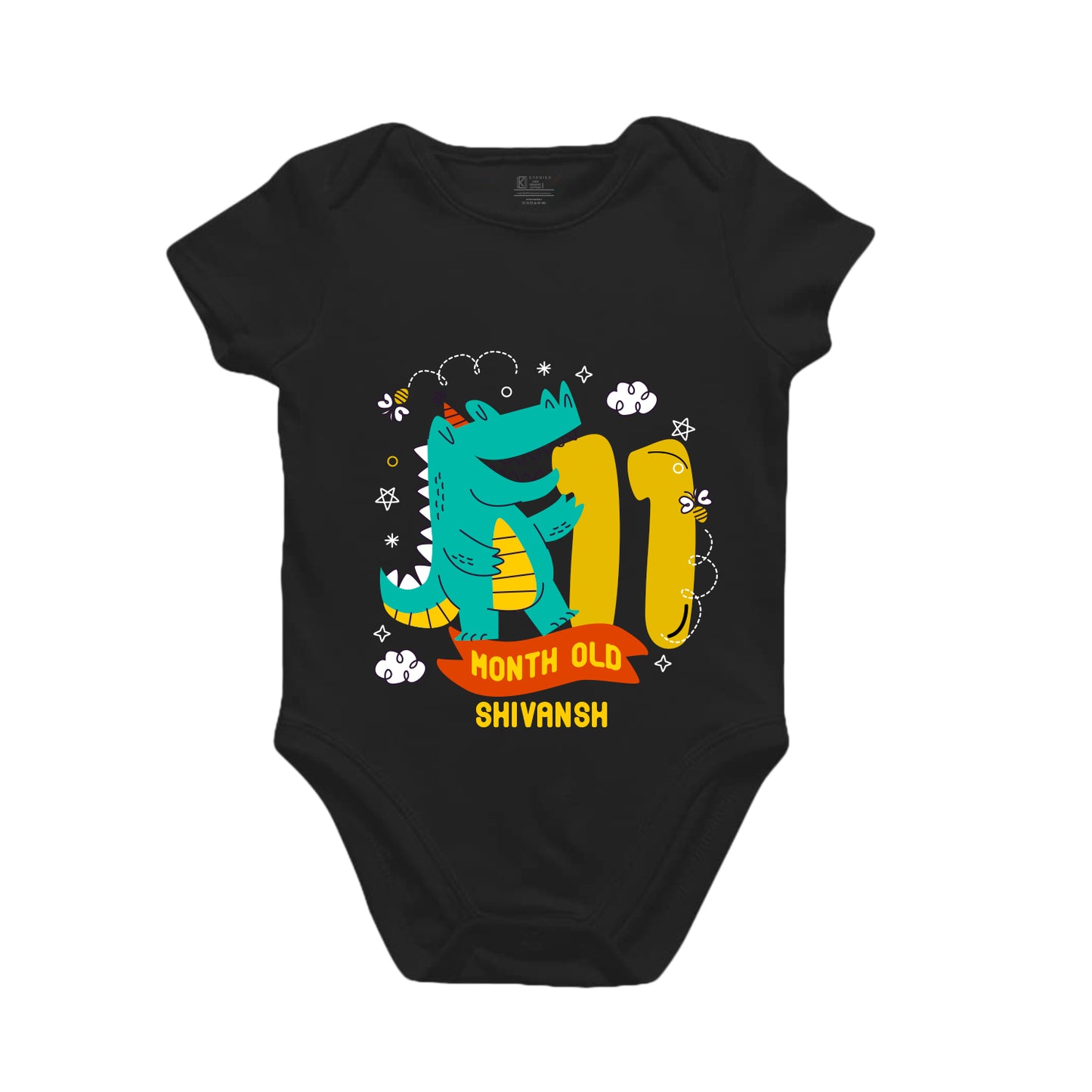11th Infant monthly birthday Growing Up in Style Onesie