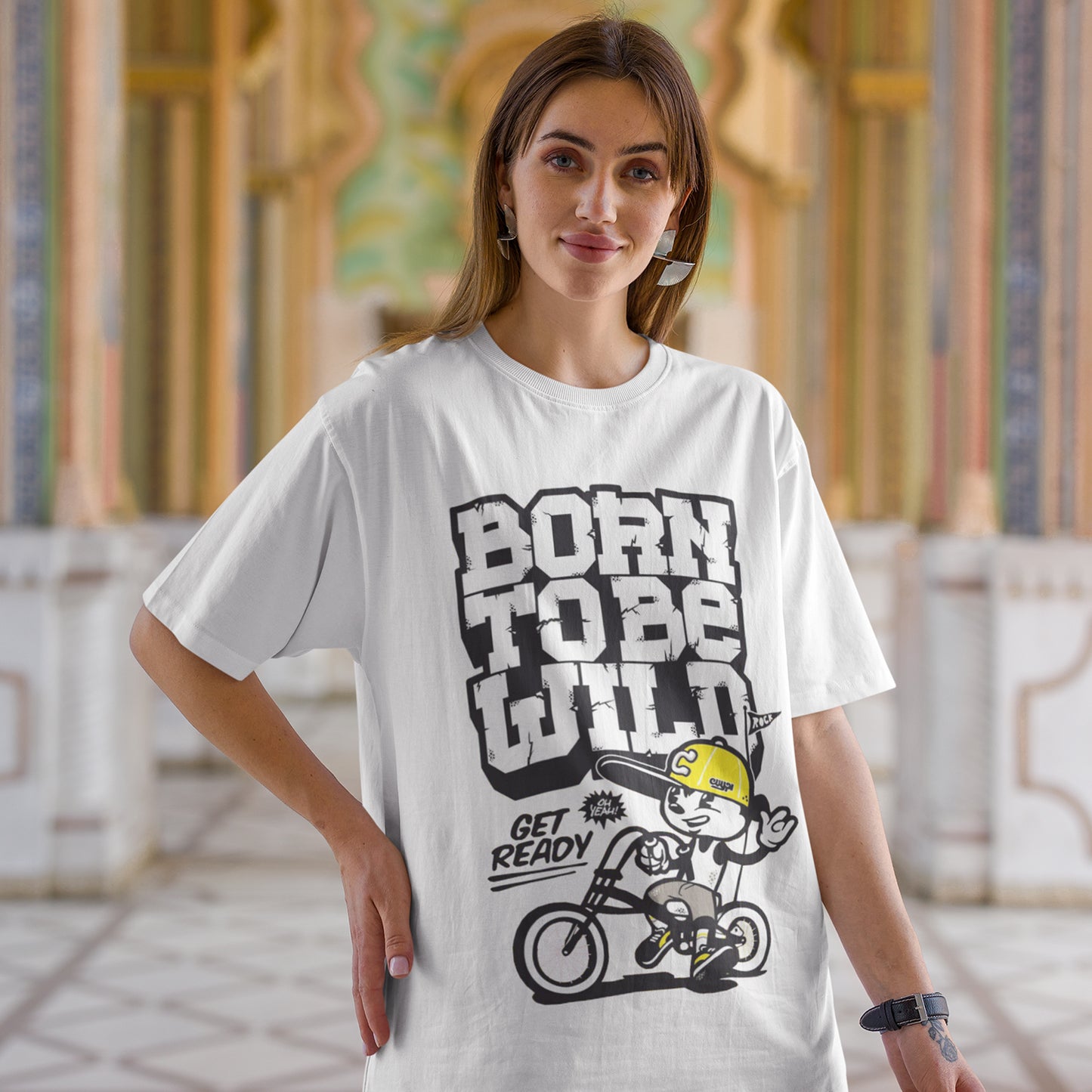 Born To Be Wild Women Oversized Tee