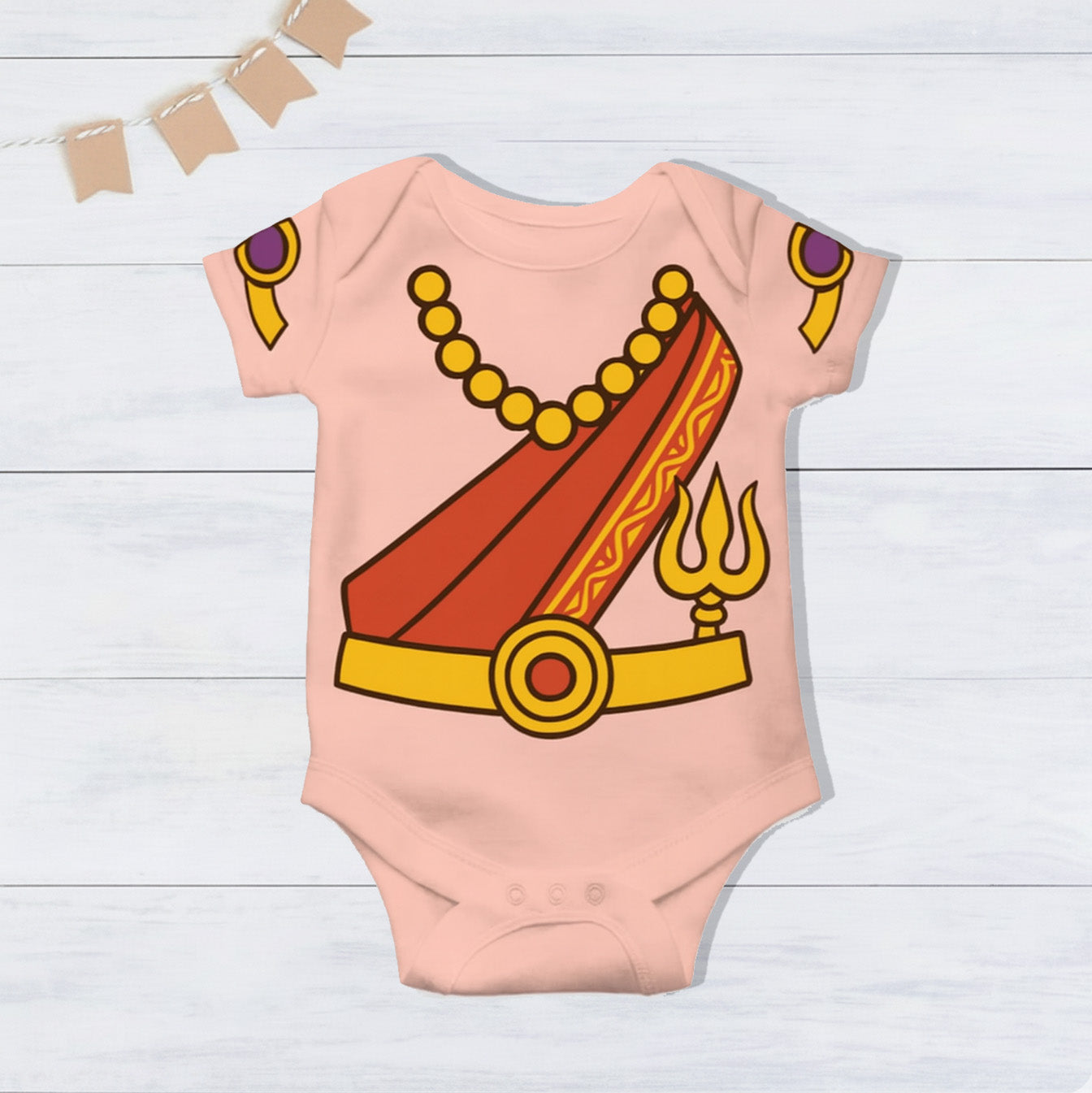 Little Durga Maa Of The Home _ Pink Onesies