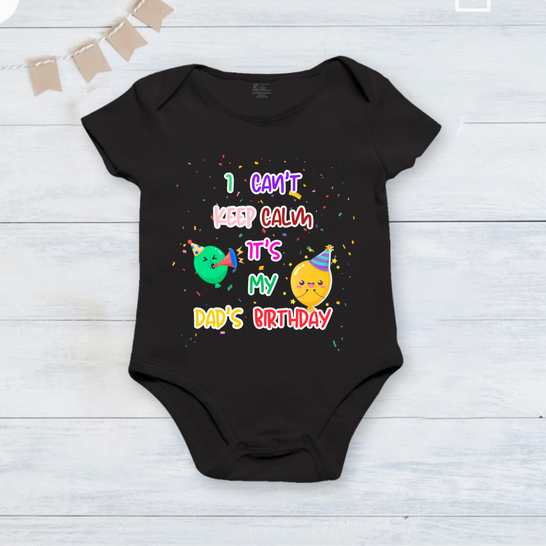 New Black ultrasoft onesie_ I can't keep calm It's my dad's birthday!!