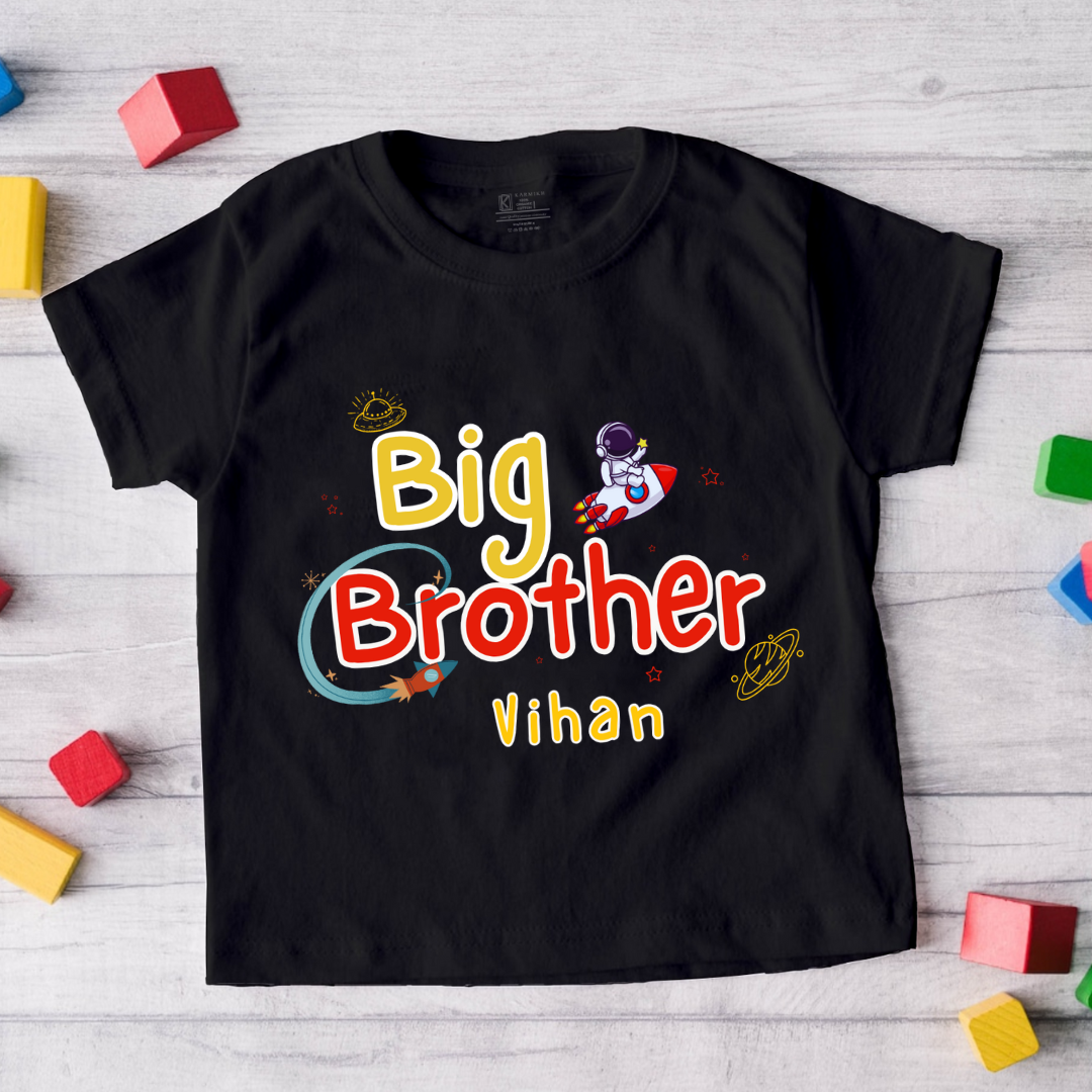 Big Brother customised with name _ Black tee