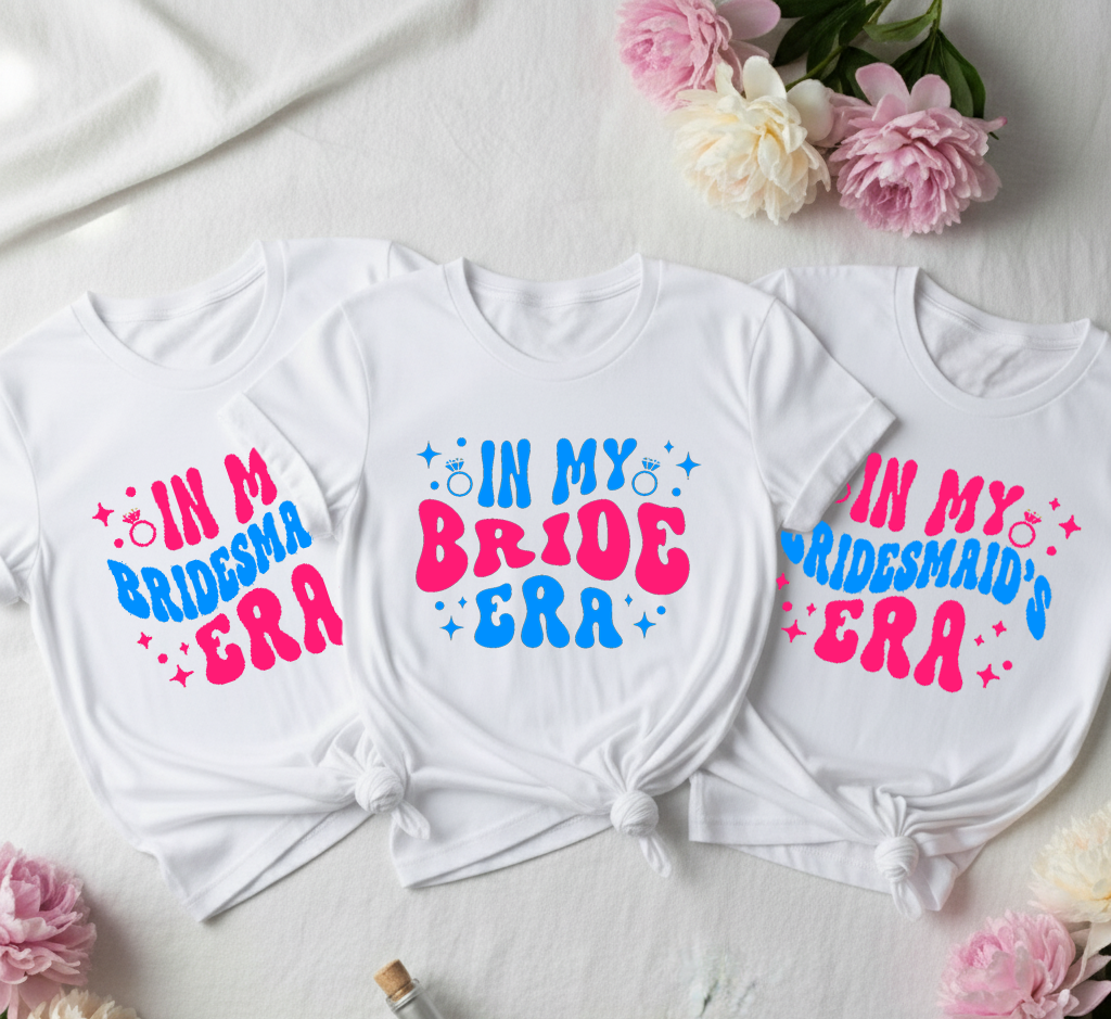 Bride & Bridesmaids Era Shirts - White Tshirt's
