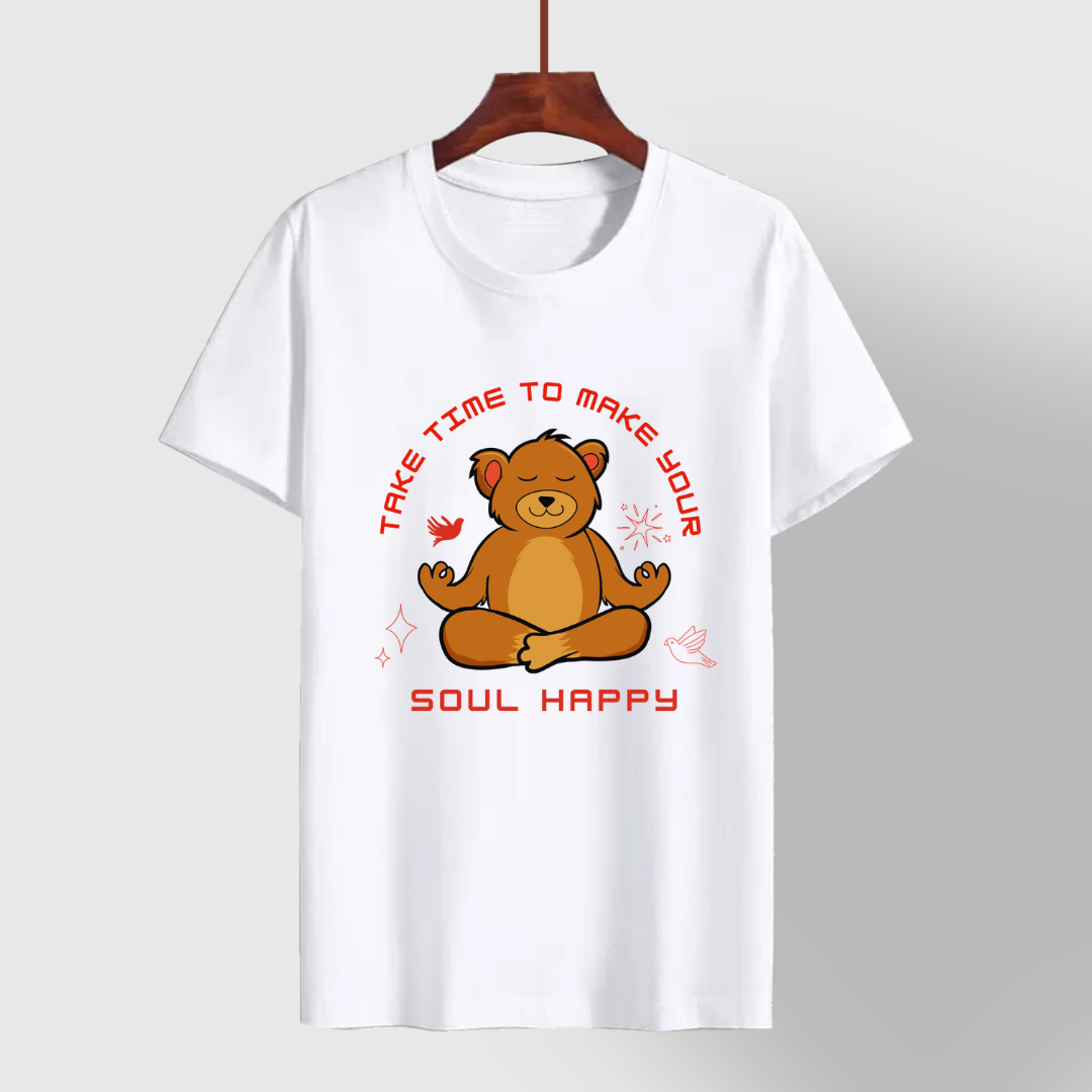 Take time to make your soul happy_ White Yoga Tee