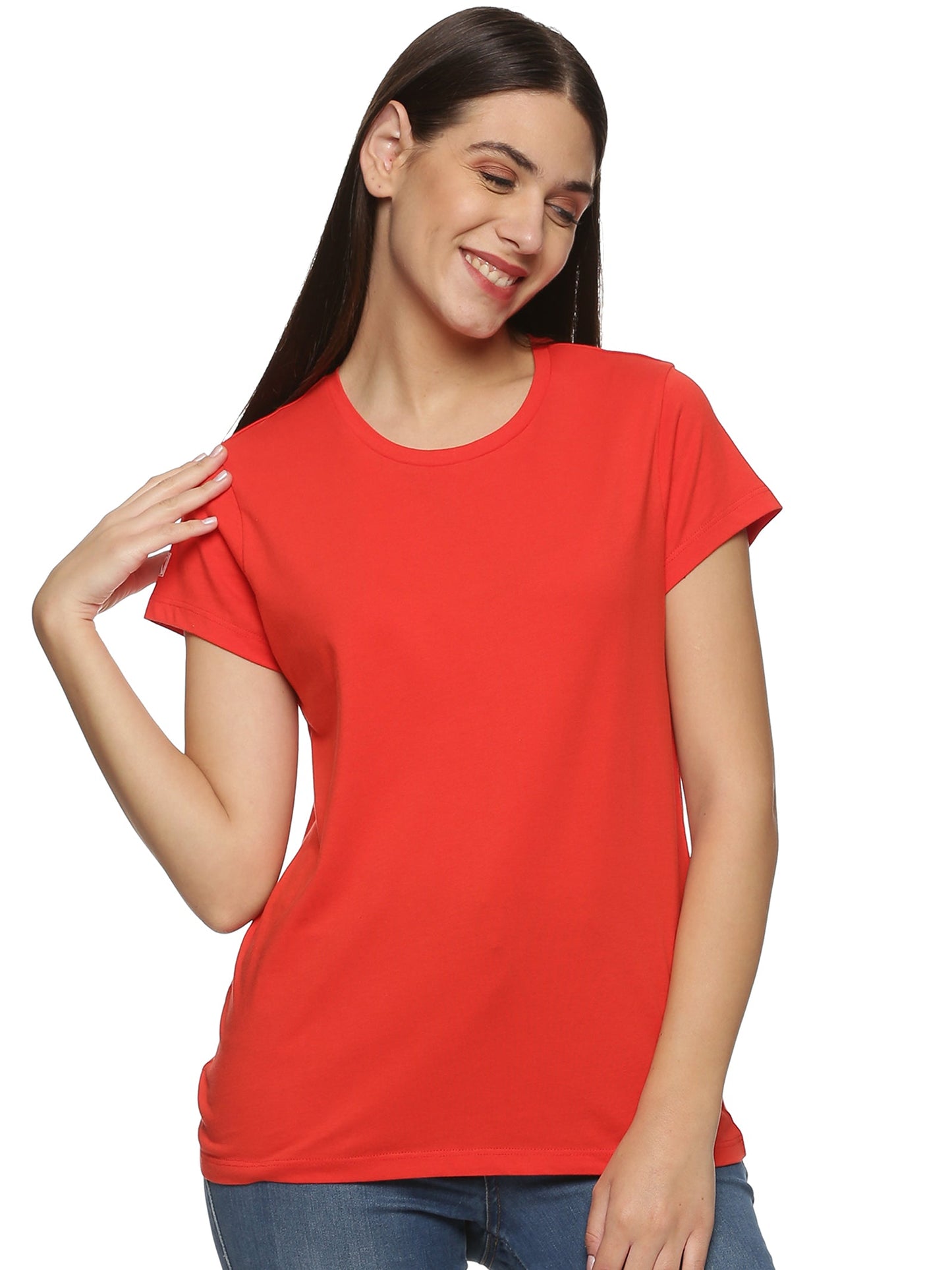 Women Round Neck Cotton Tee - Pack of 2