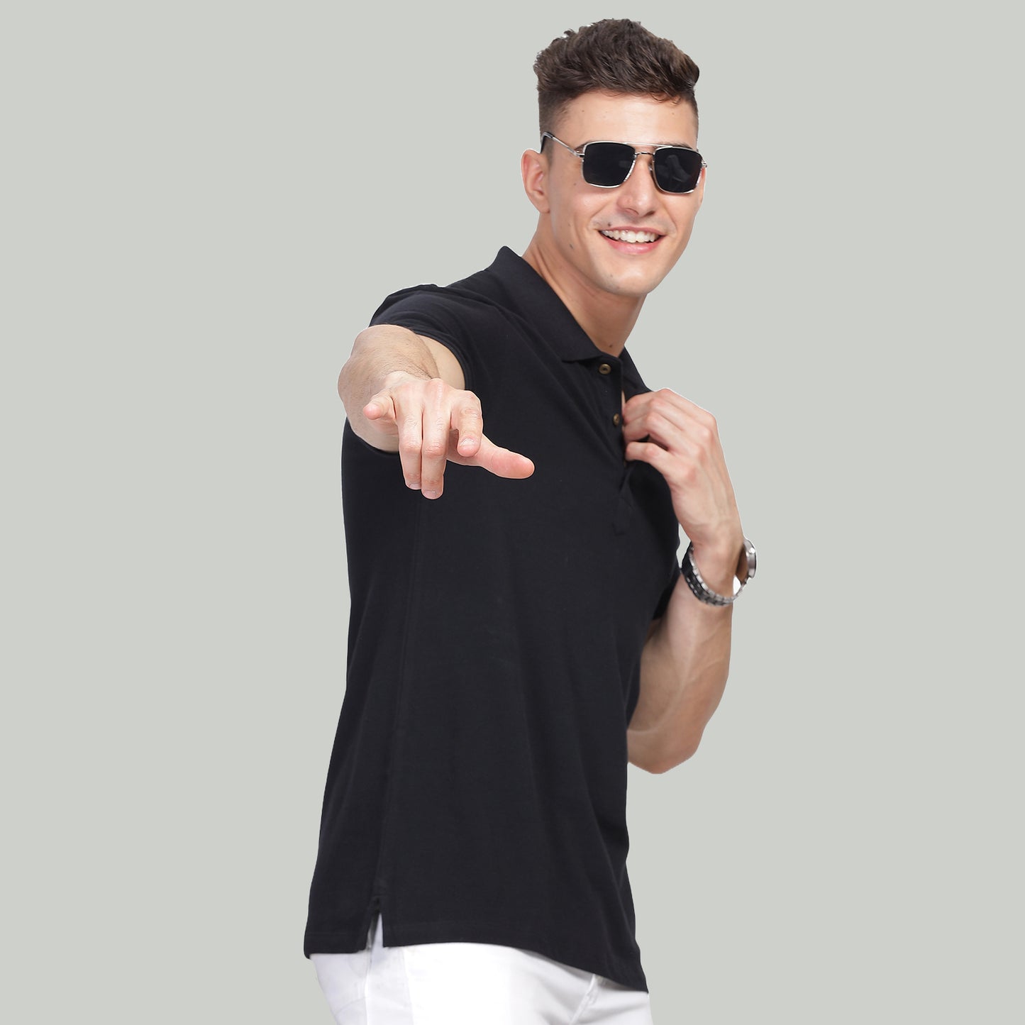 Black Polo T-Shirt