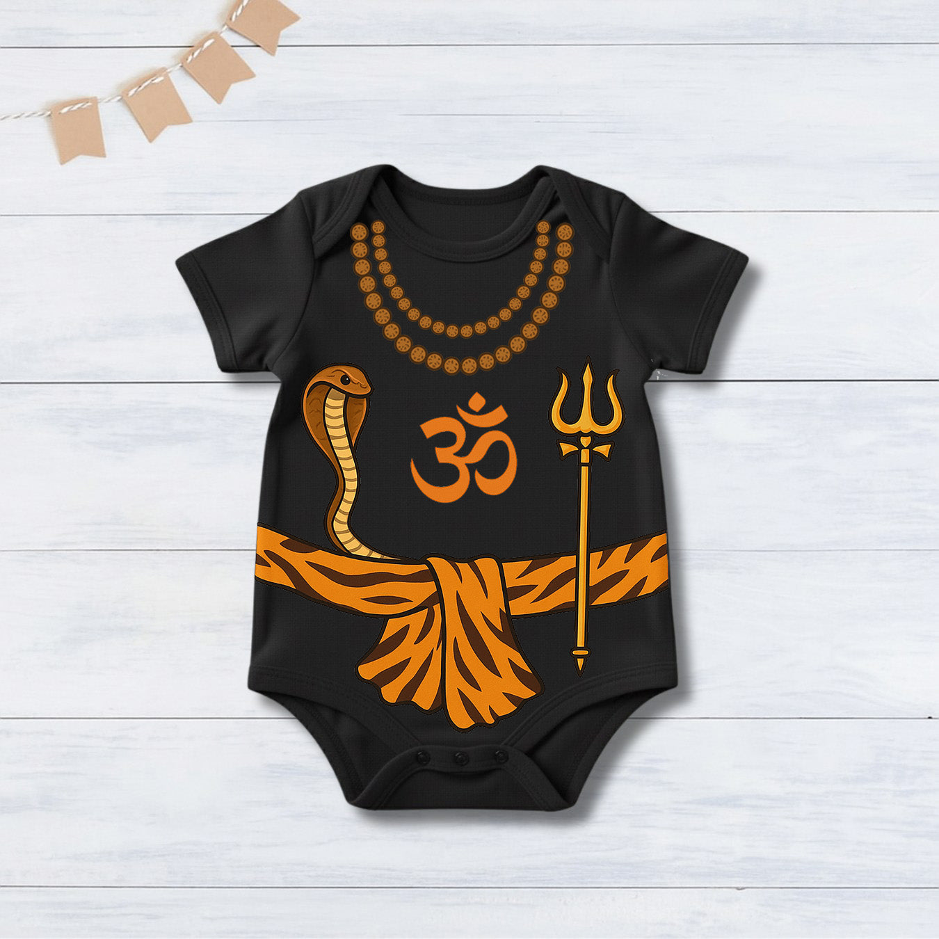 Little Shiva Of The Home _ Black Onesies