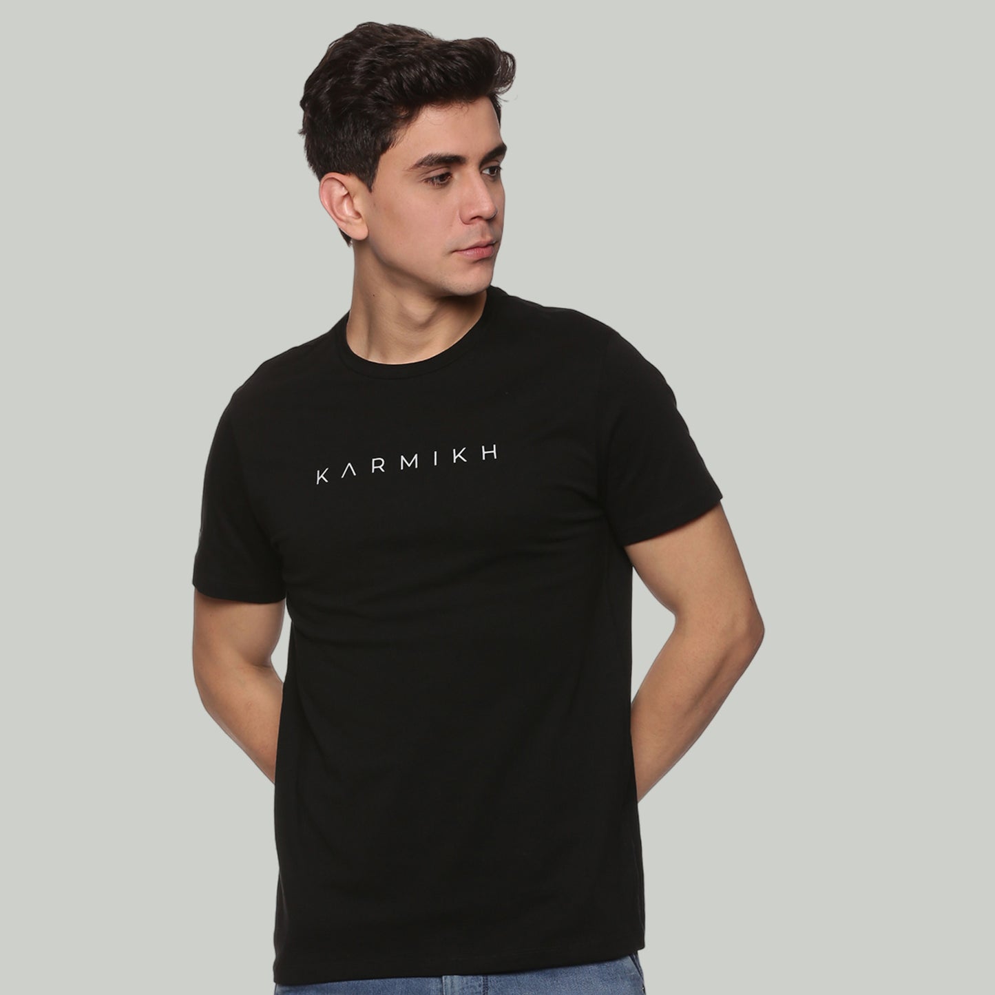 Men Round Neck Classic Karmikh Organic Cotton T-Shirt