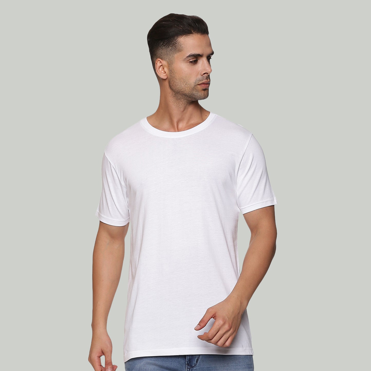 Men Cloud White Ecosoft Modal T-Shirt