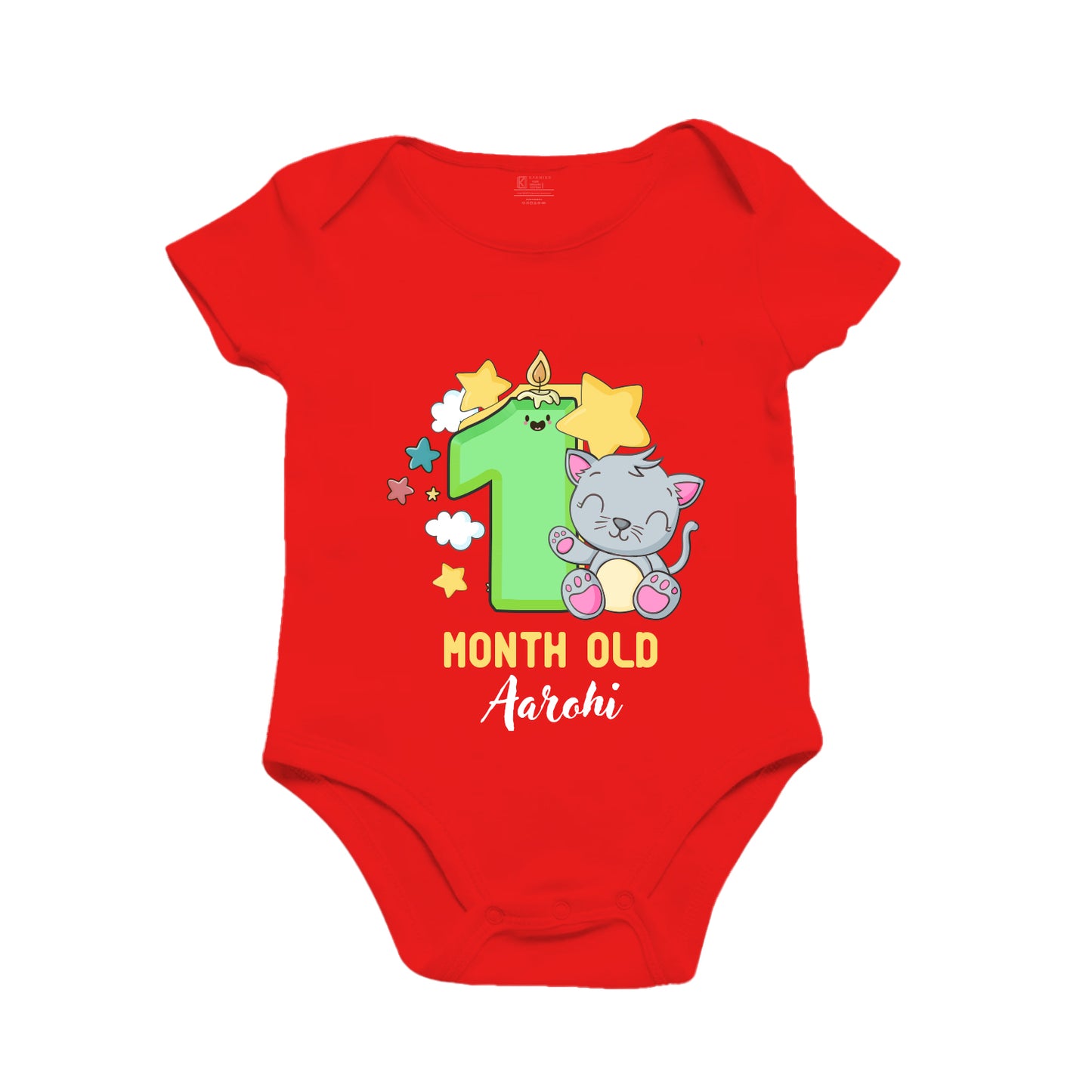 1st infant monthly birthday milestone onesie