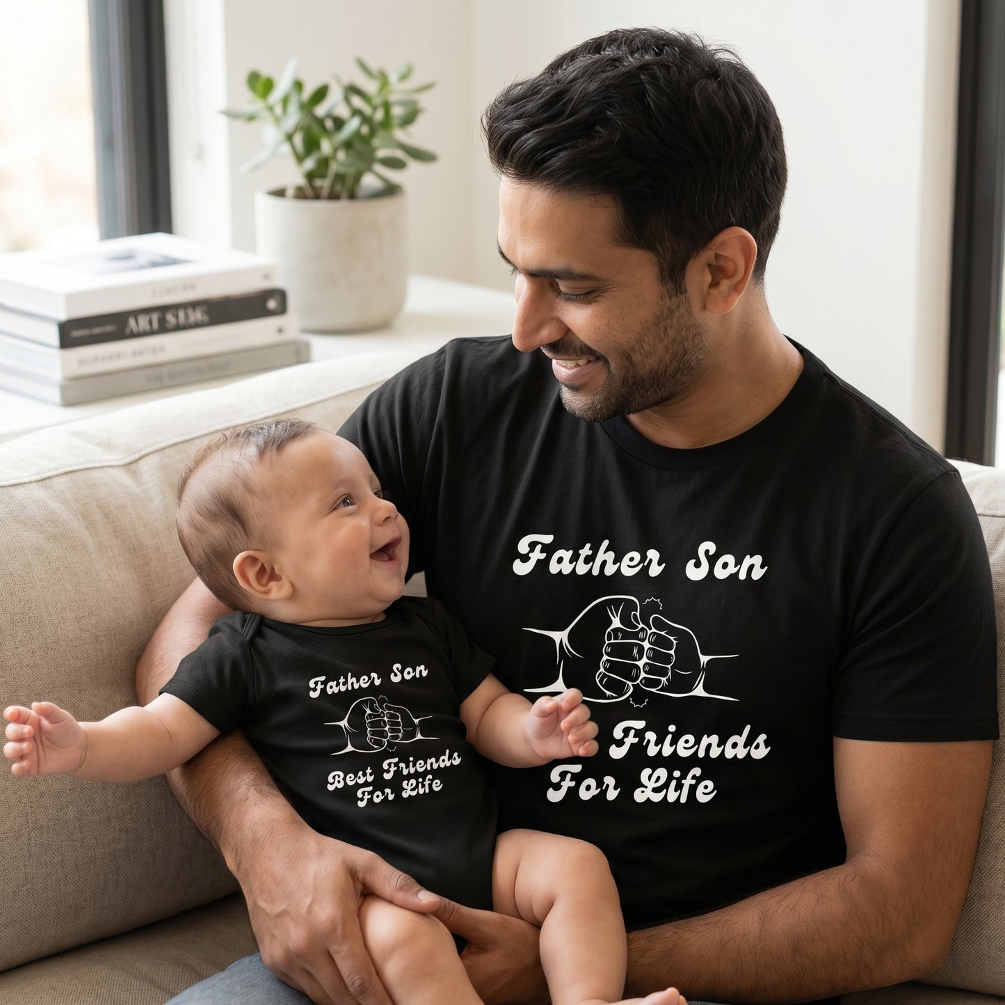 New Born & Baby Clothing | Father Son Best Friend Duo Twinning Sets T-shirt and onesie | Soft T-shirt