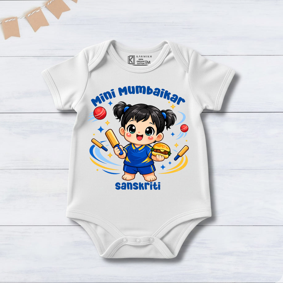 New Born & Baby Clothing | Mini Mumbaikar With Customized Baby Girl Name | Soft Cotton