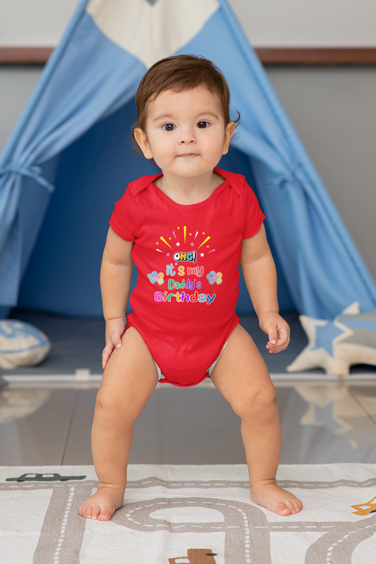 New Ultrasoft Red Onesie_ OMG! It's My Daddy's Birthday!!