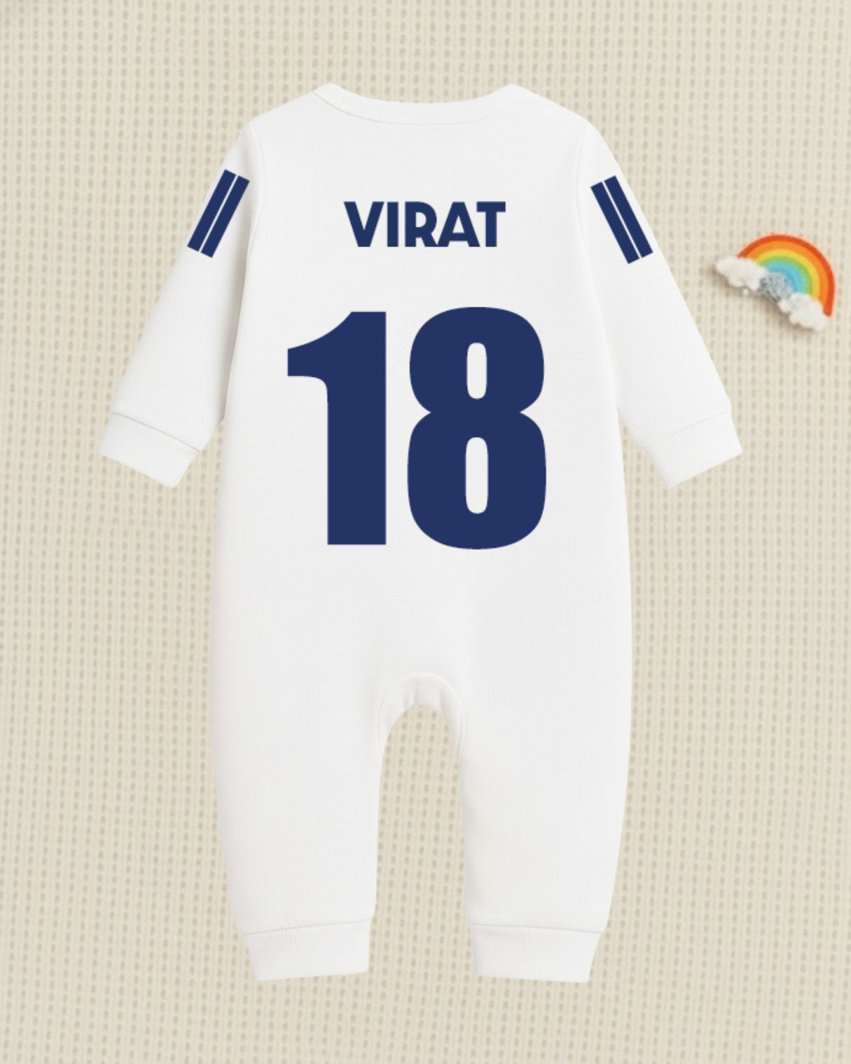 Cute Indian Jersey Baby Photoshoot Outfit With Customized Baby Name for Newborns & Infants | Soft Cotton