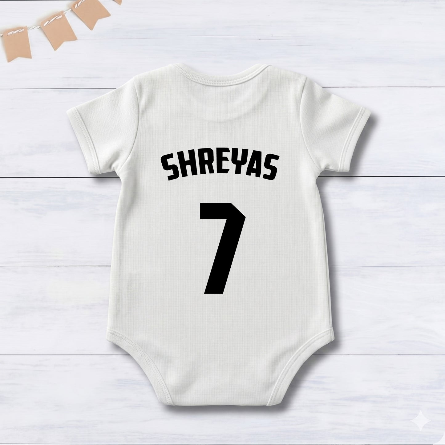 New Born & Baby clothing | ⚽ Future Arsenal Star Baby Romper with Customized Baby Name Printed | Soft Cotton