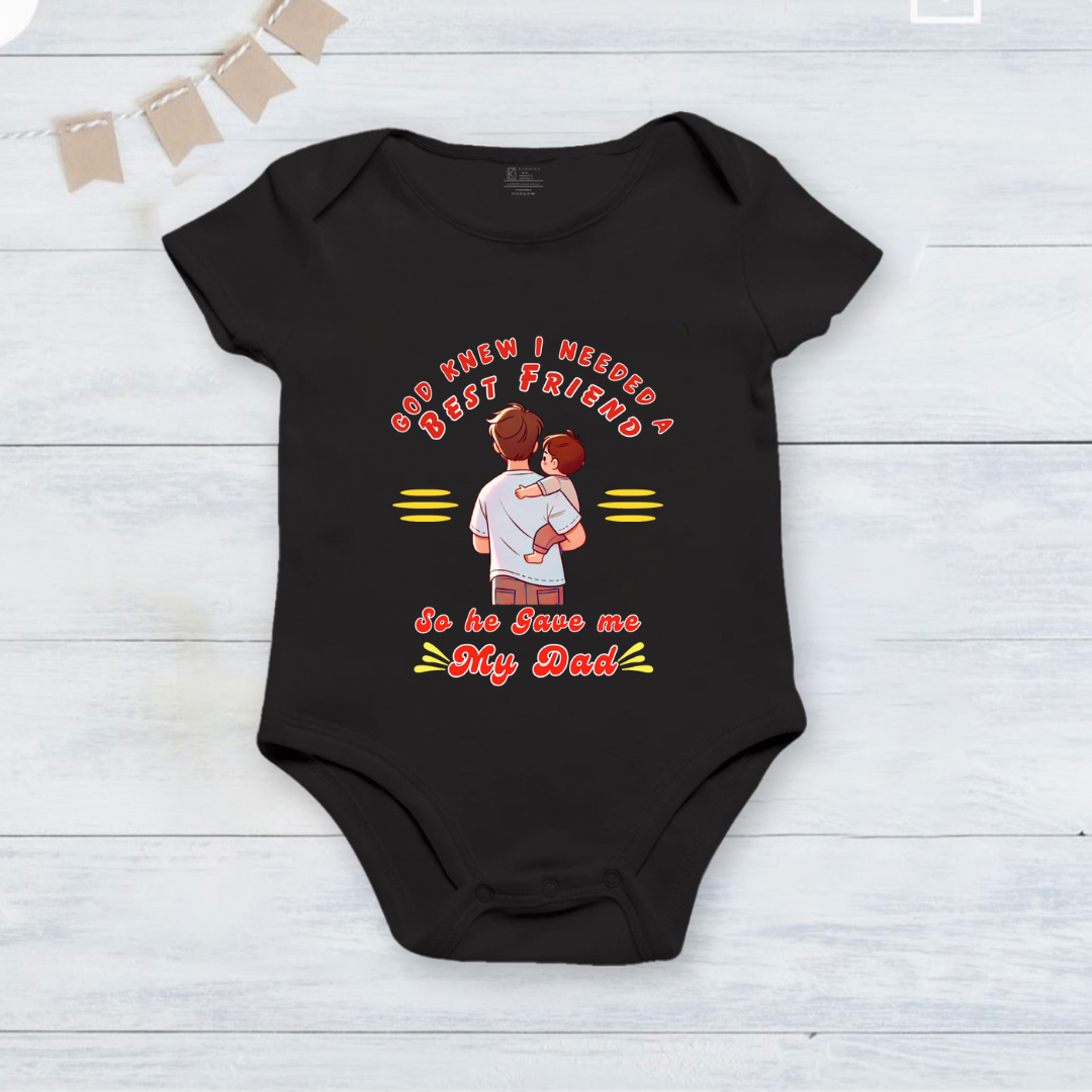 Father's Day My Dad my best friend _black onesie