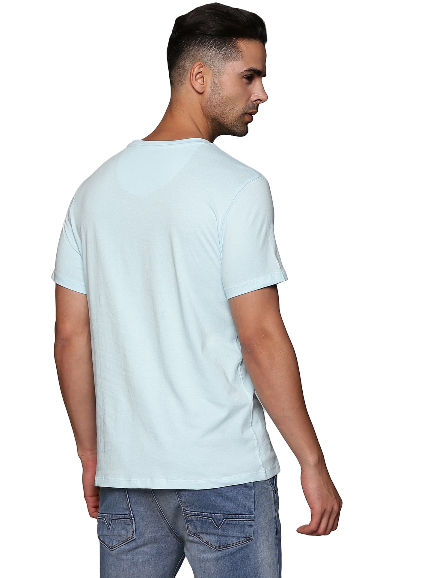 Men Round Neck Classic Karmikh Organic Cotton T-Shirt - Spun Sugar