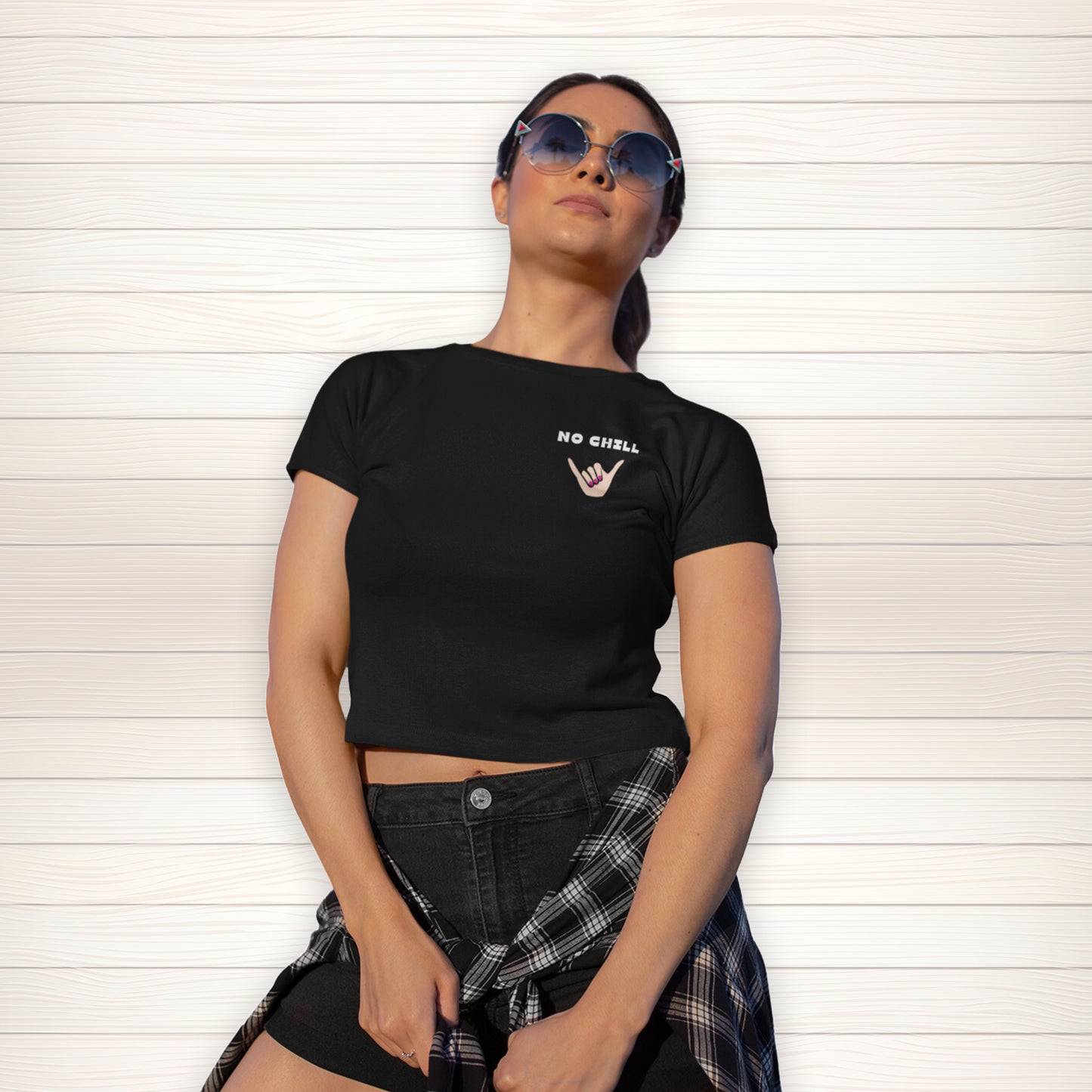 No Chill Crop Top Tee