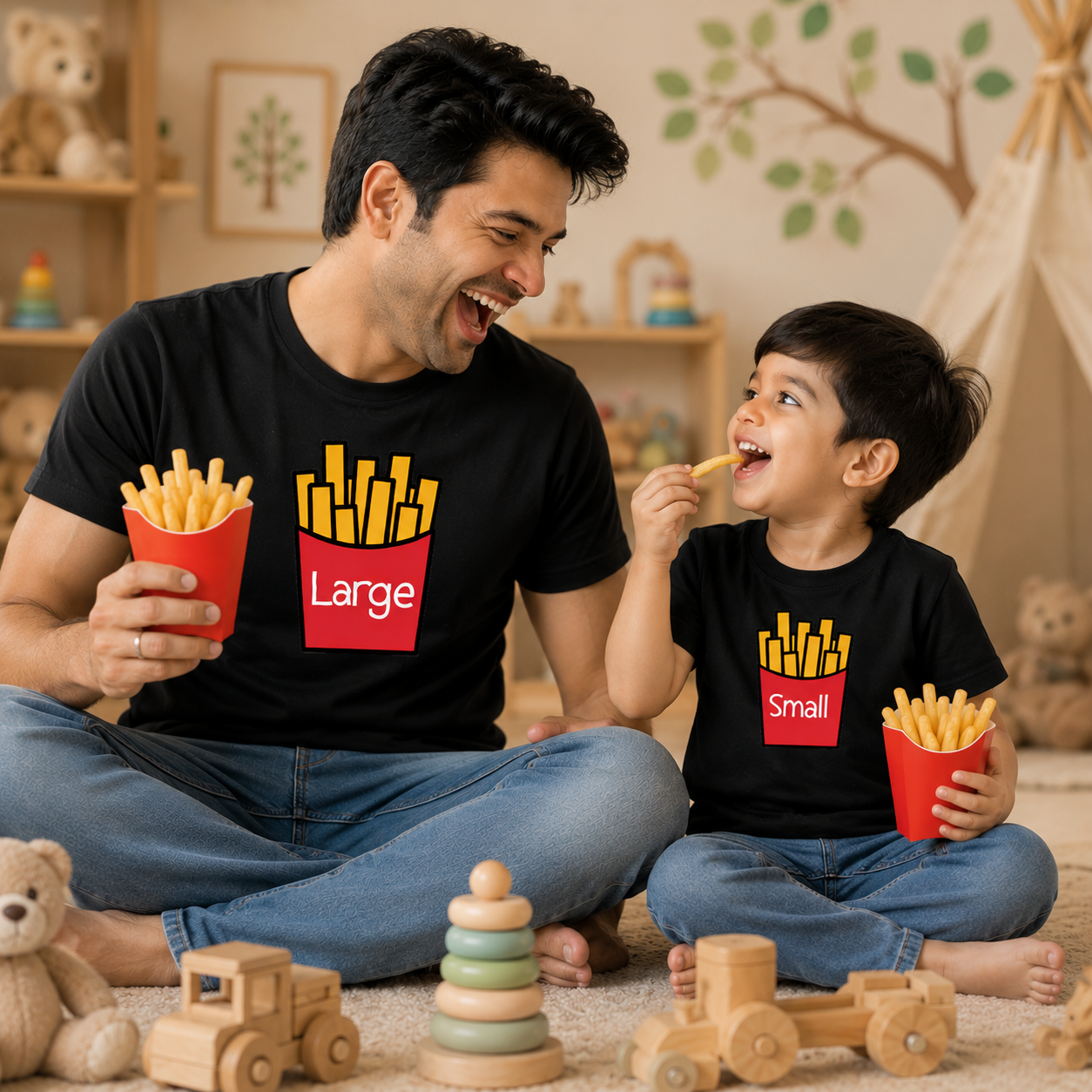 New Born & Baby Clothing | Large & Small Twinning Sets T-shirt | Soft T-shirt