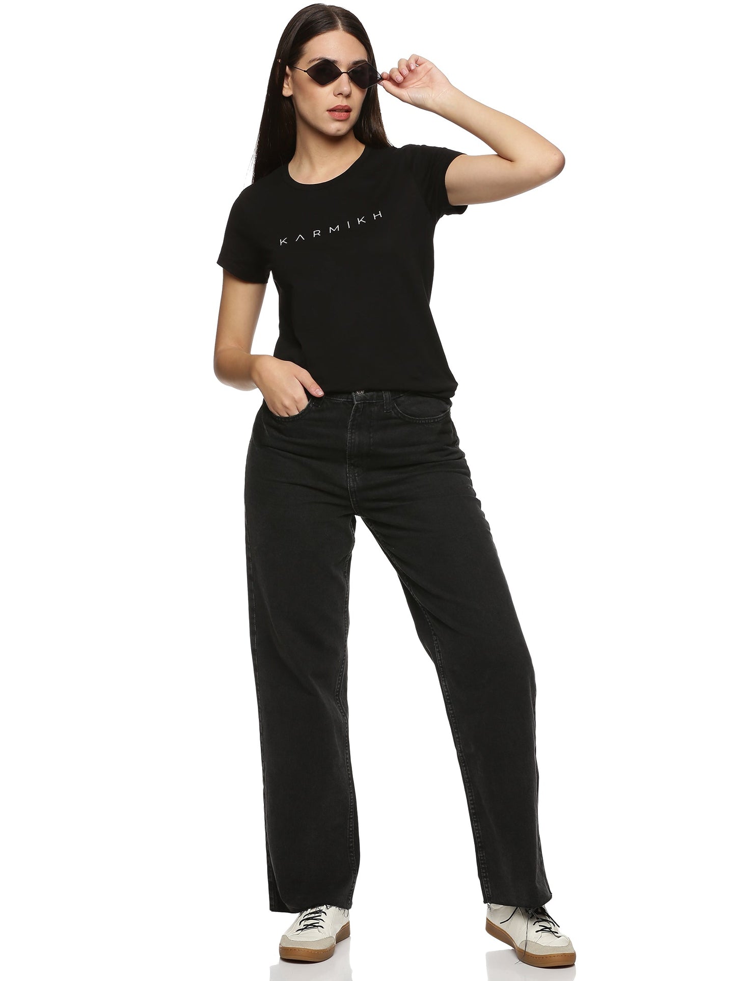 Women Round Neck Classic Karmikh Cotton Tee - Pack of 2