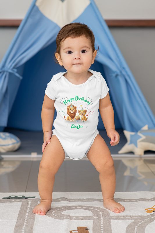 New Ultrasoft White Onesie_ Happy Birthday Dada!!