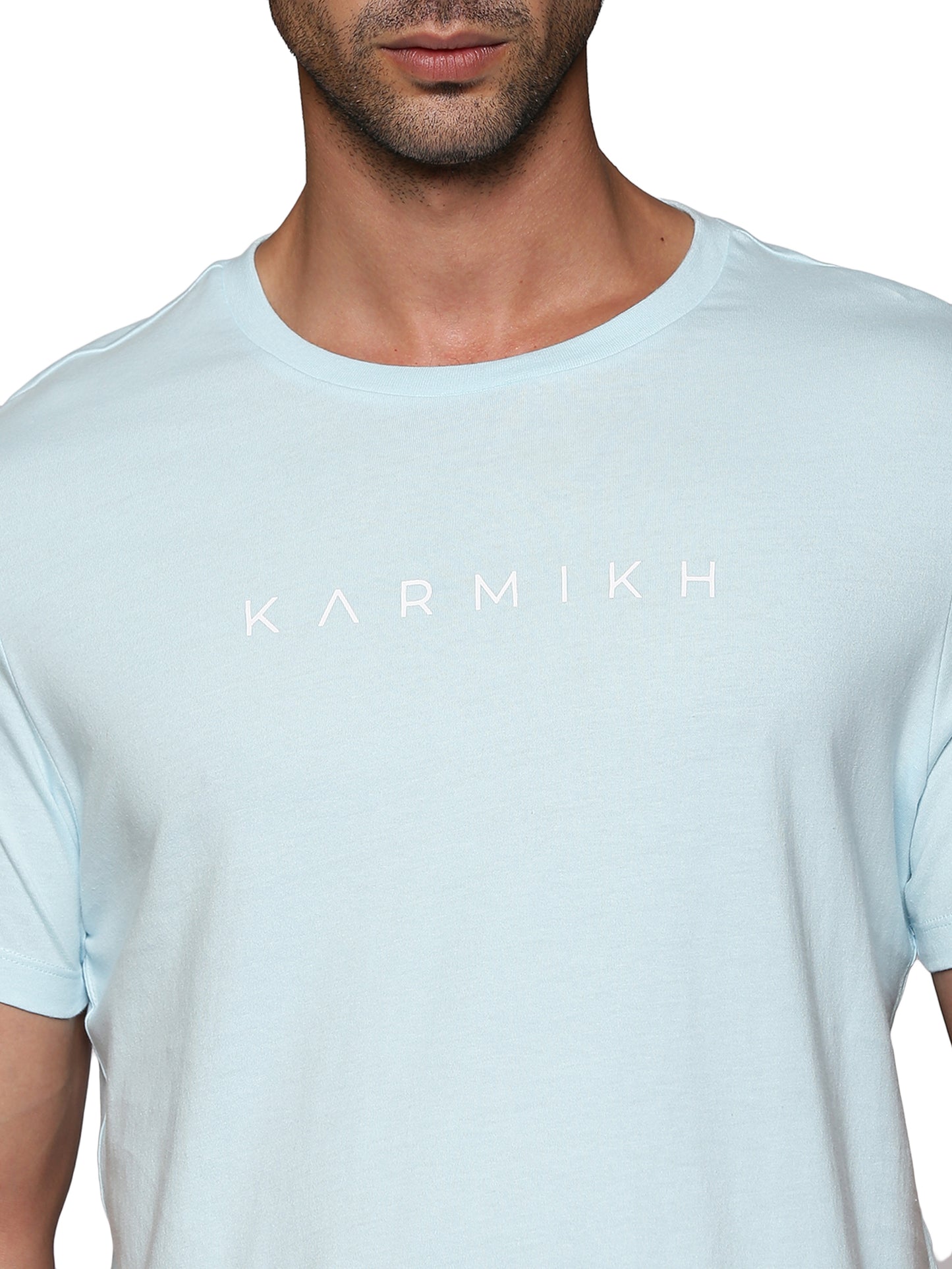 Men Round Neck Classic Karmikh Organic Cotton T-Shirt - Spun Sugar