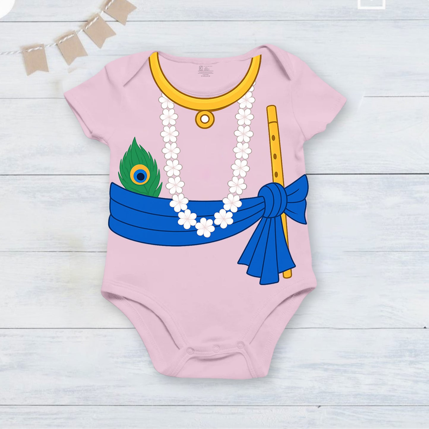 Little Krishna Of The Home _ Pink Onesies