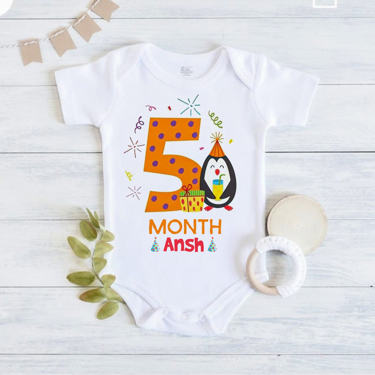 Infant monthly birthday Little Monthlies Onesie