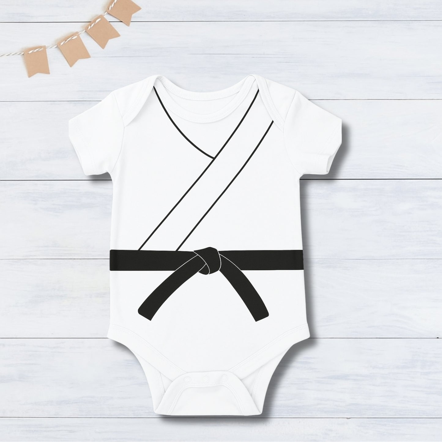 Cute Little Black Belt Karate Photoshoot Outfit for Newborns & Infants | Soft Cotton