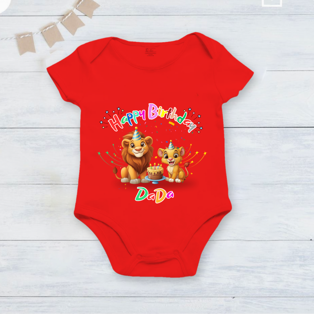 New Ultrasoft Red Onesie_ Happy Birthday Dada!!