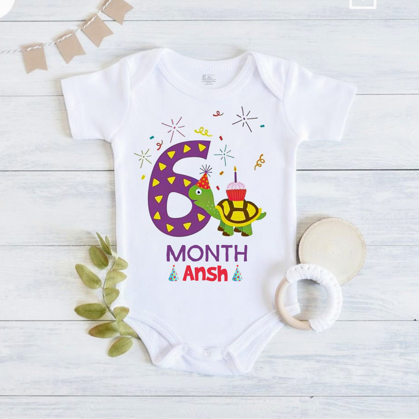 Infant monthly birthday Little Monthlies Onesie