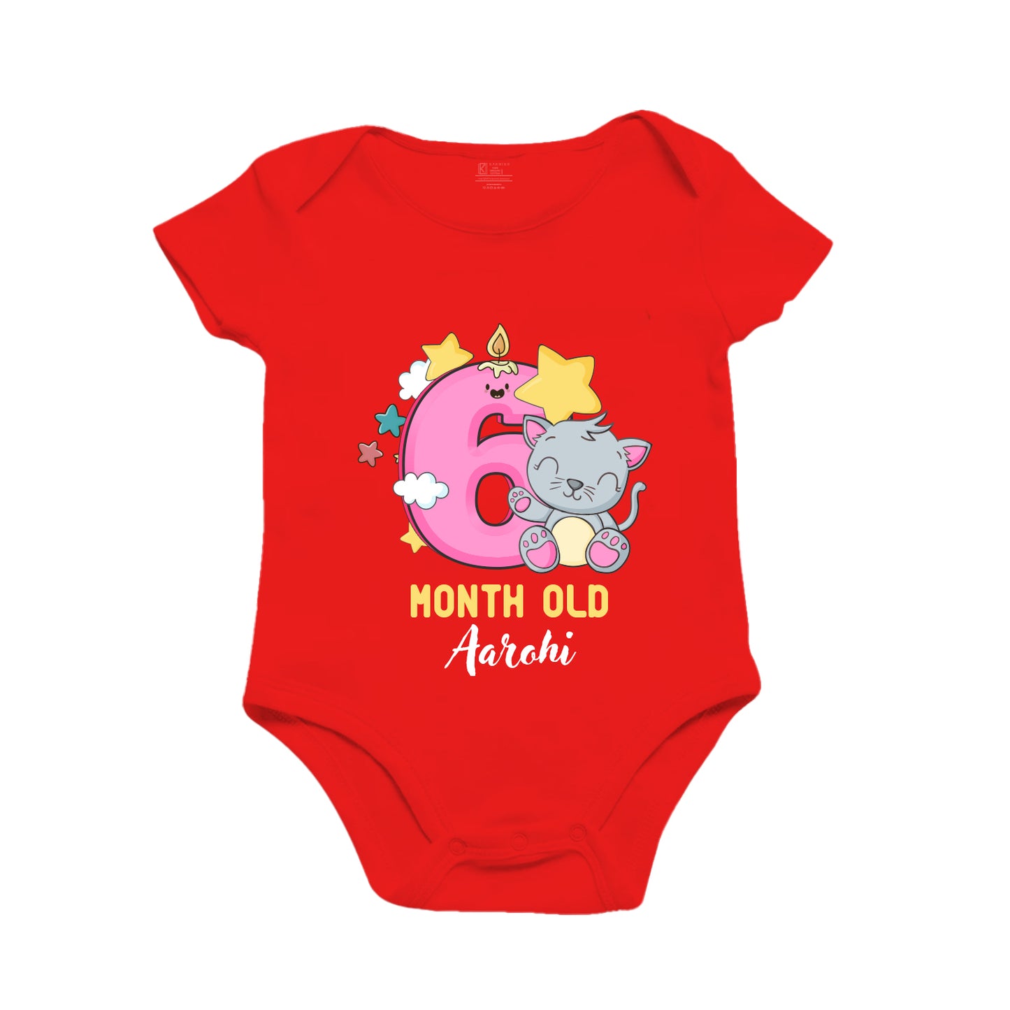 6th infant monthly birthday milestone onesie