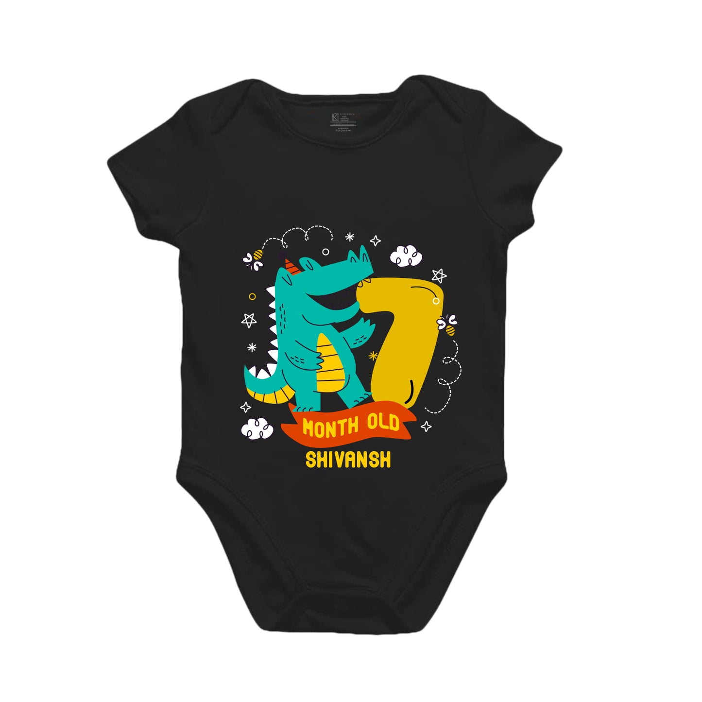 7th Infant monthly birthday Growing Up in Style Onesie