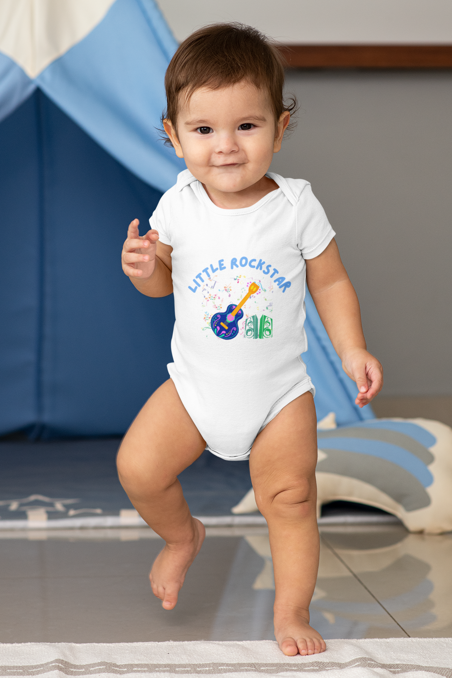 Ultra soft organic cotton new born dress_little rockstar