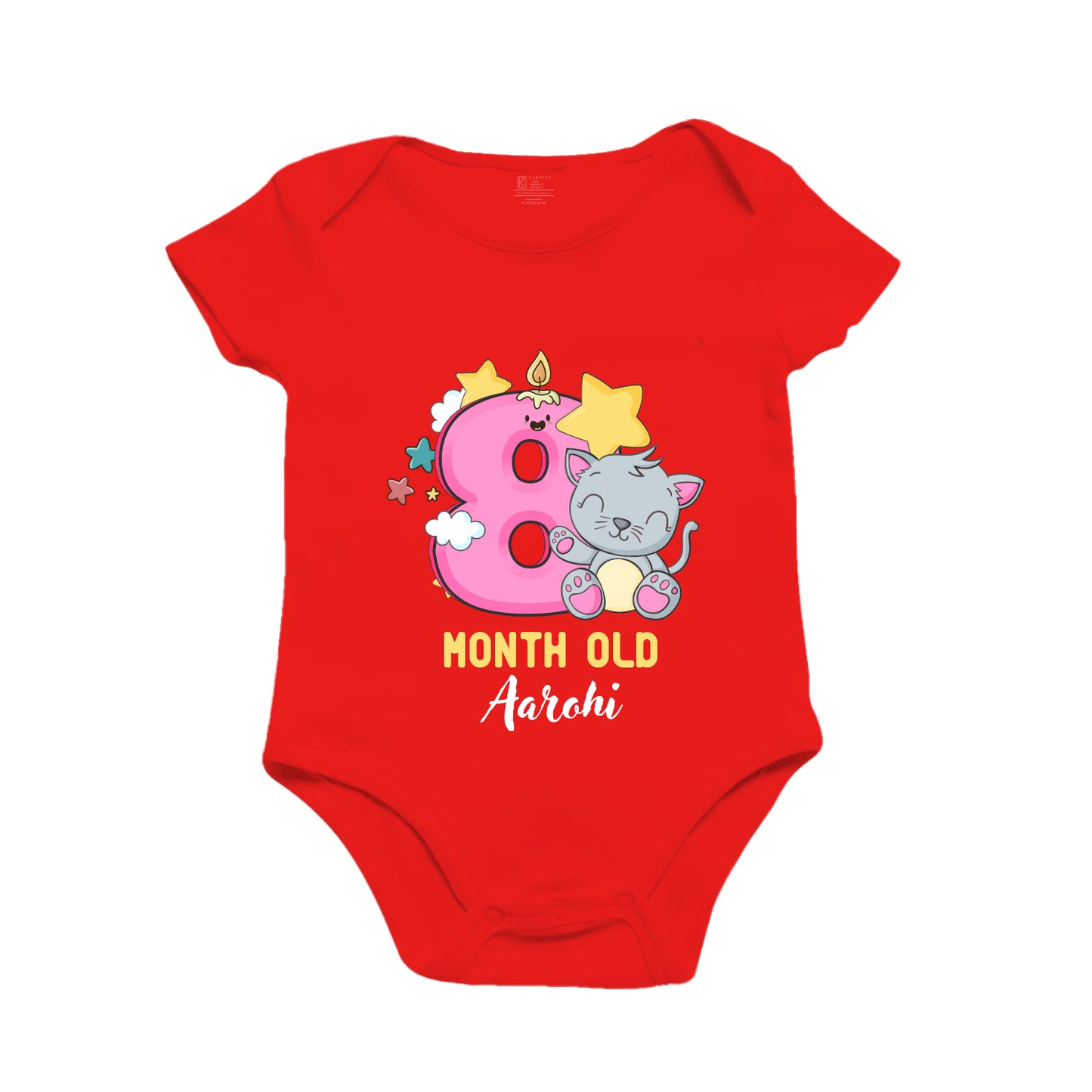 8th infant monthly birthday milestone onesie