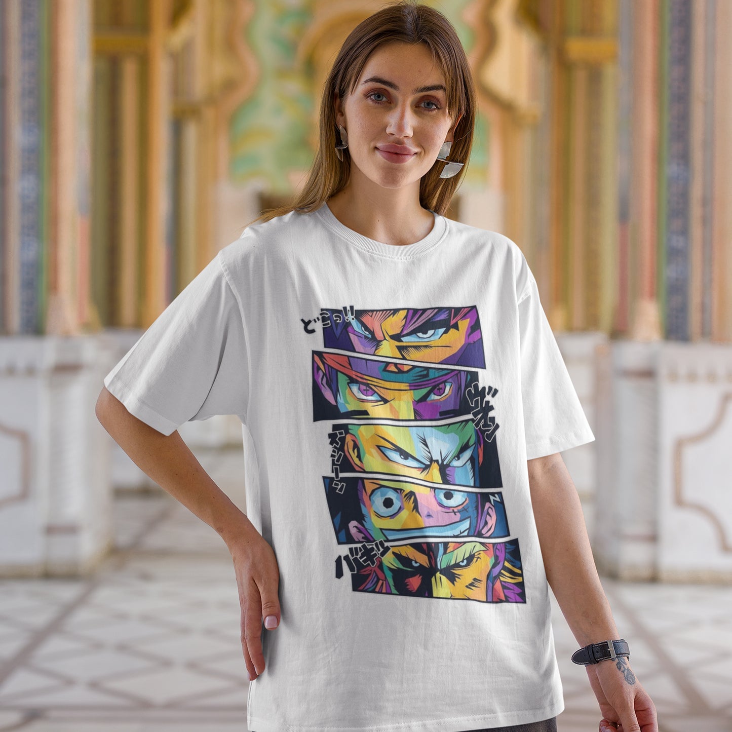 White Women Oversized Tee