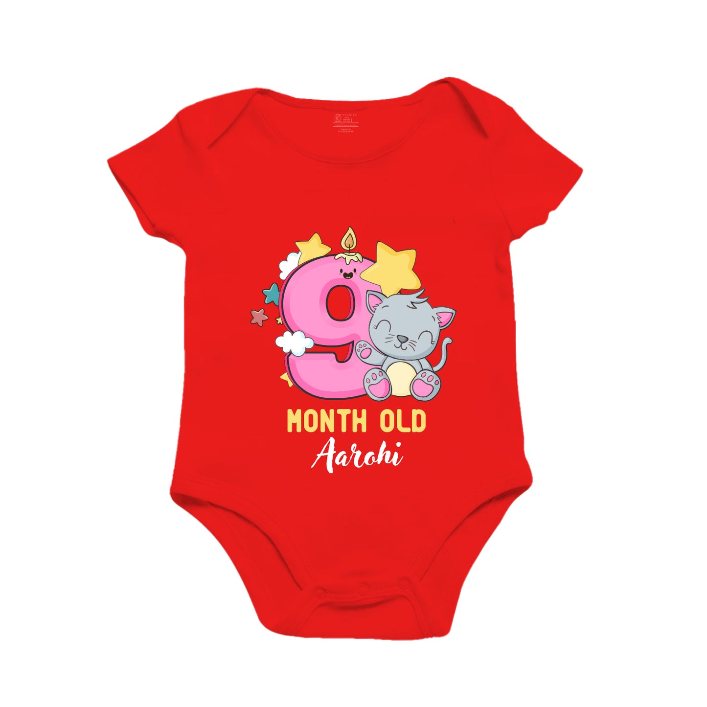 9th infant monthly birthday milestone onesie