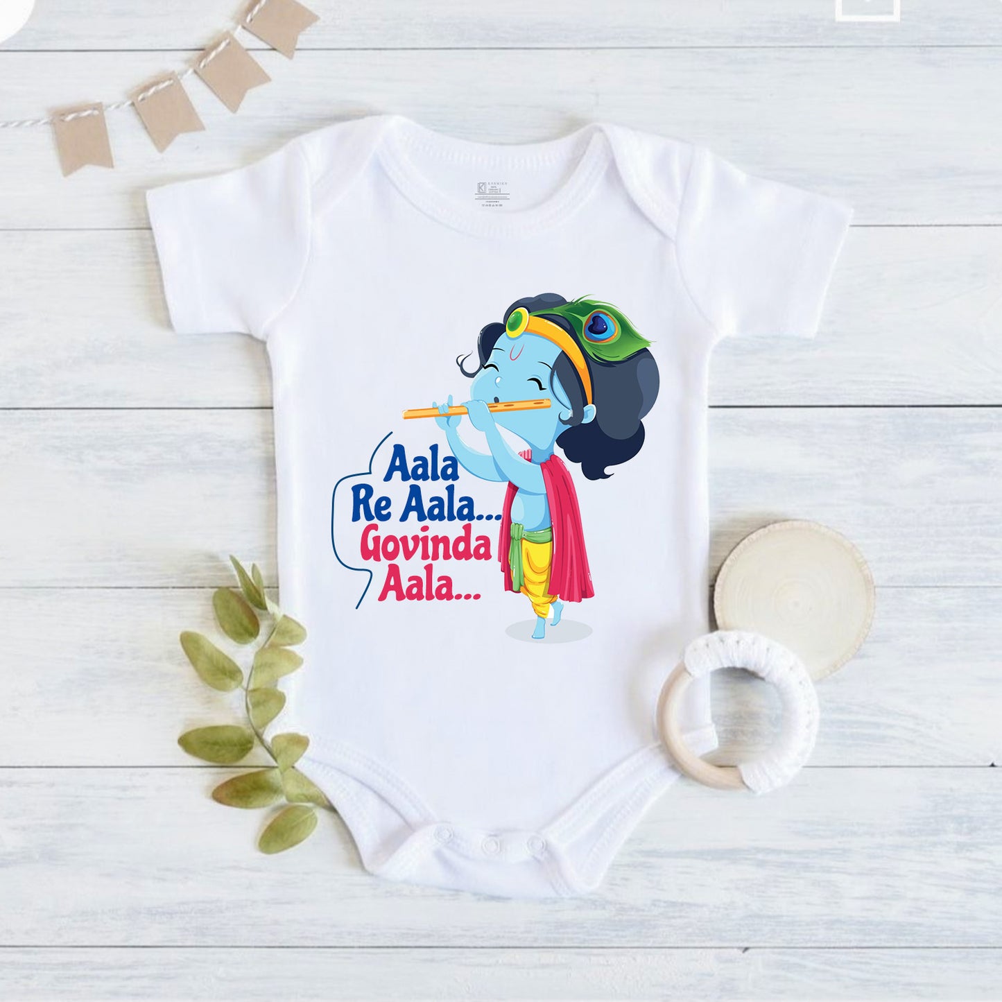 Aala Re Aala, Govinda Aala_ White Onesie