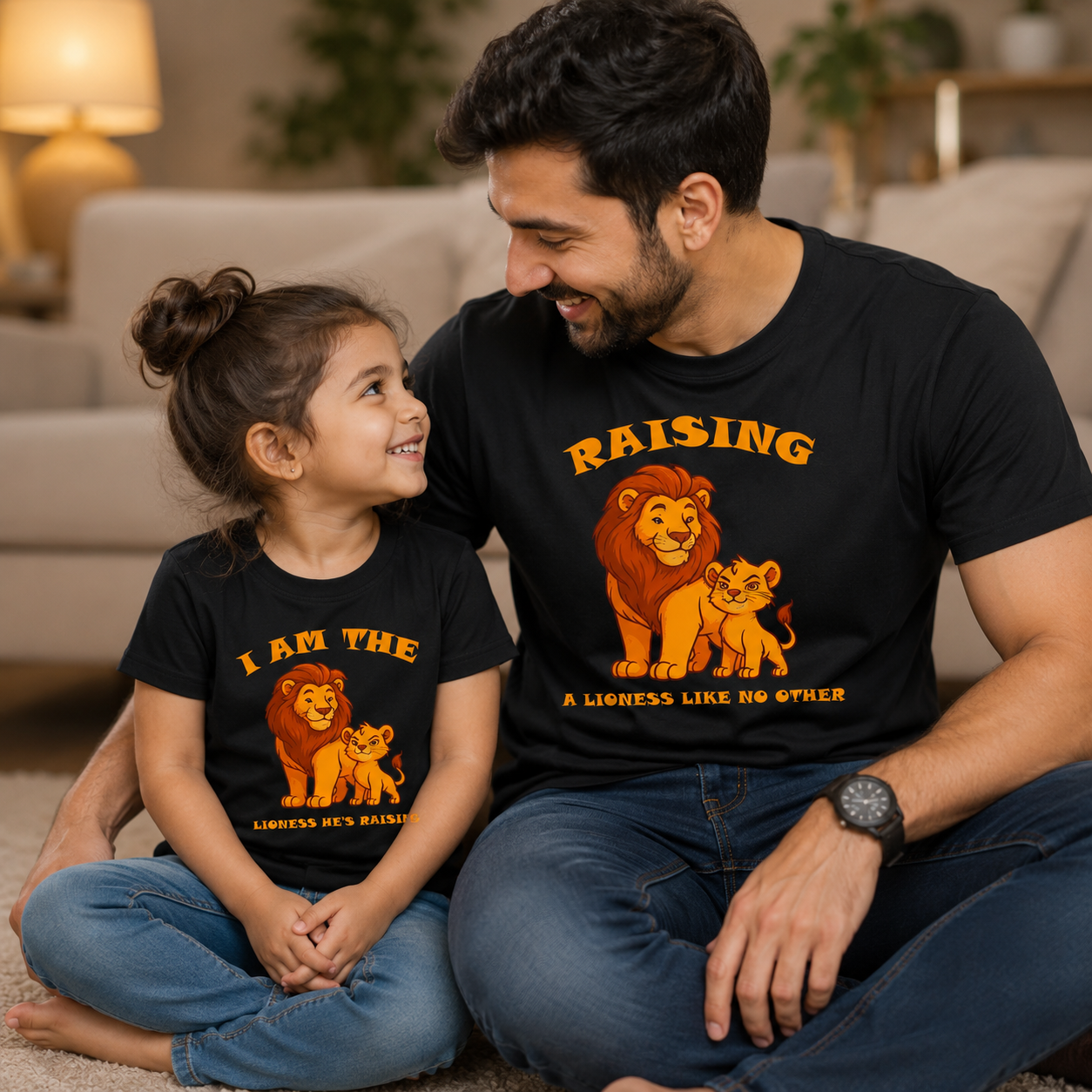 New Born & Baby Clothing | I am the lioness, Raising the lioness Twinning Sets T-shirt | Soft Cotton