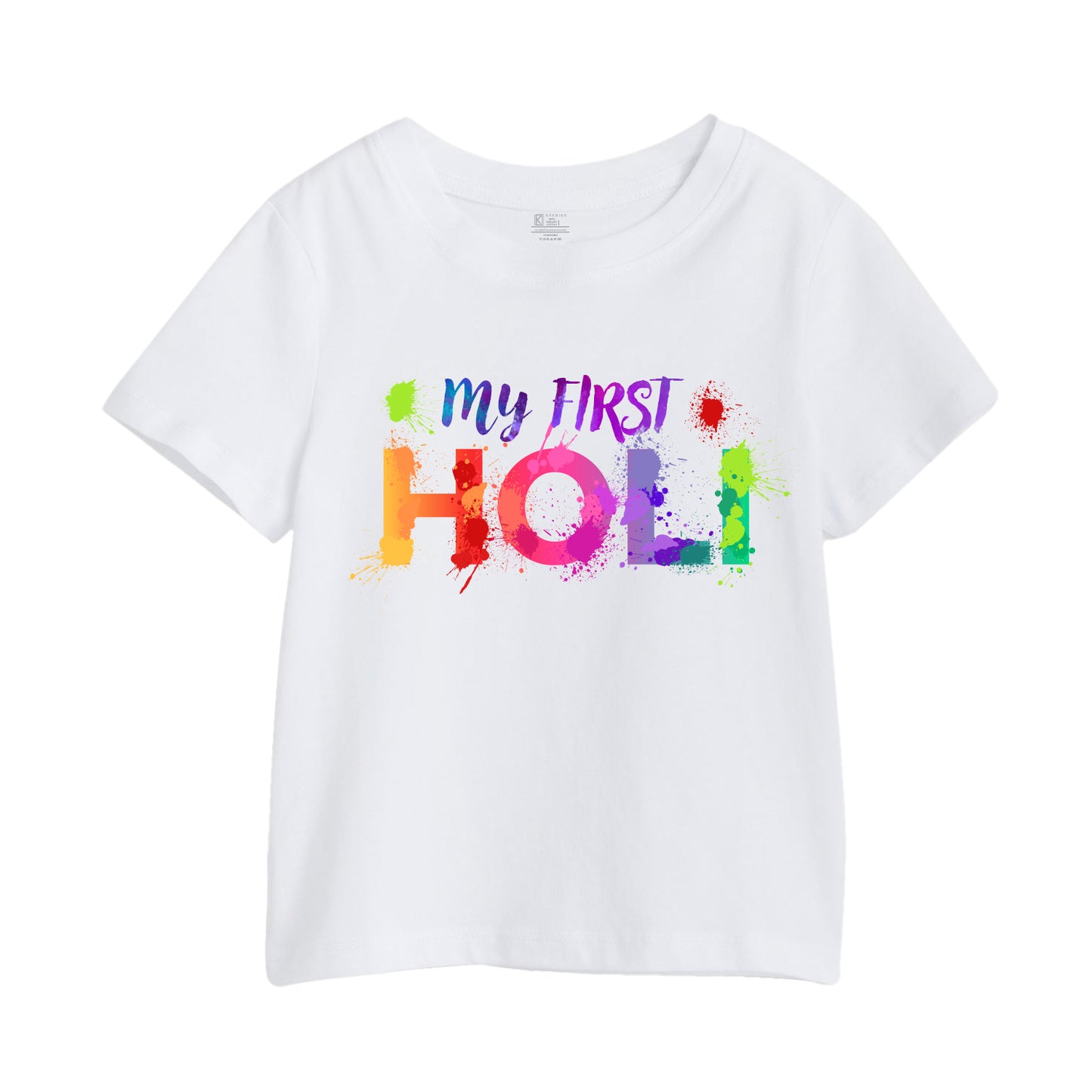 First Holi Tshirt White Background