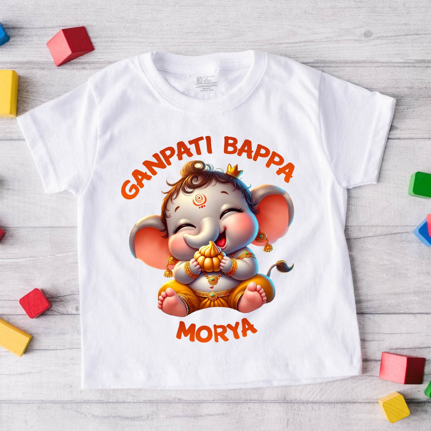 Ganpati bappa Morya_ White tee