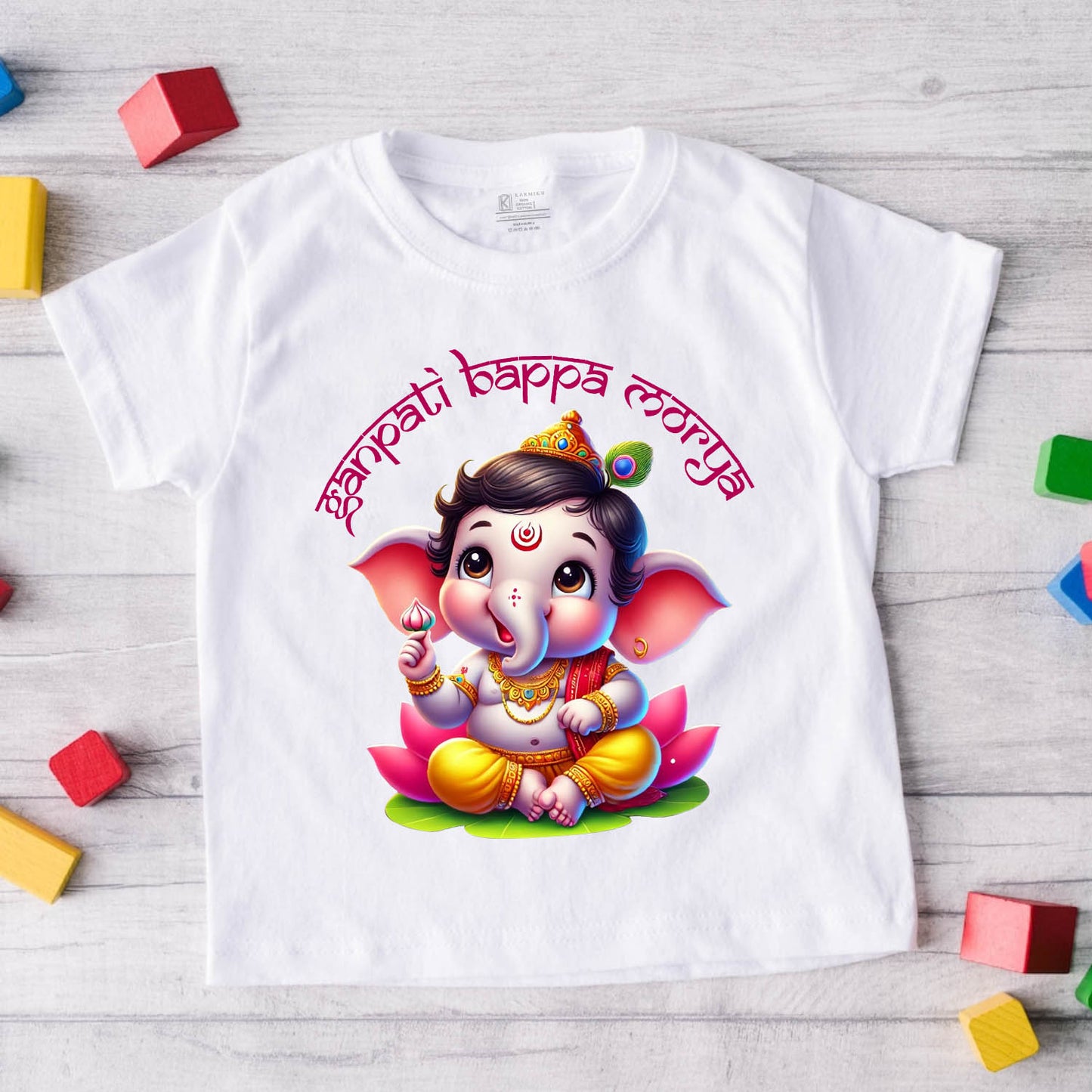 Ganpati Bappa Morya_ White Tee