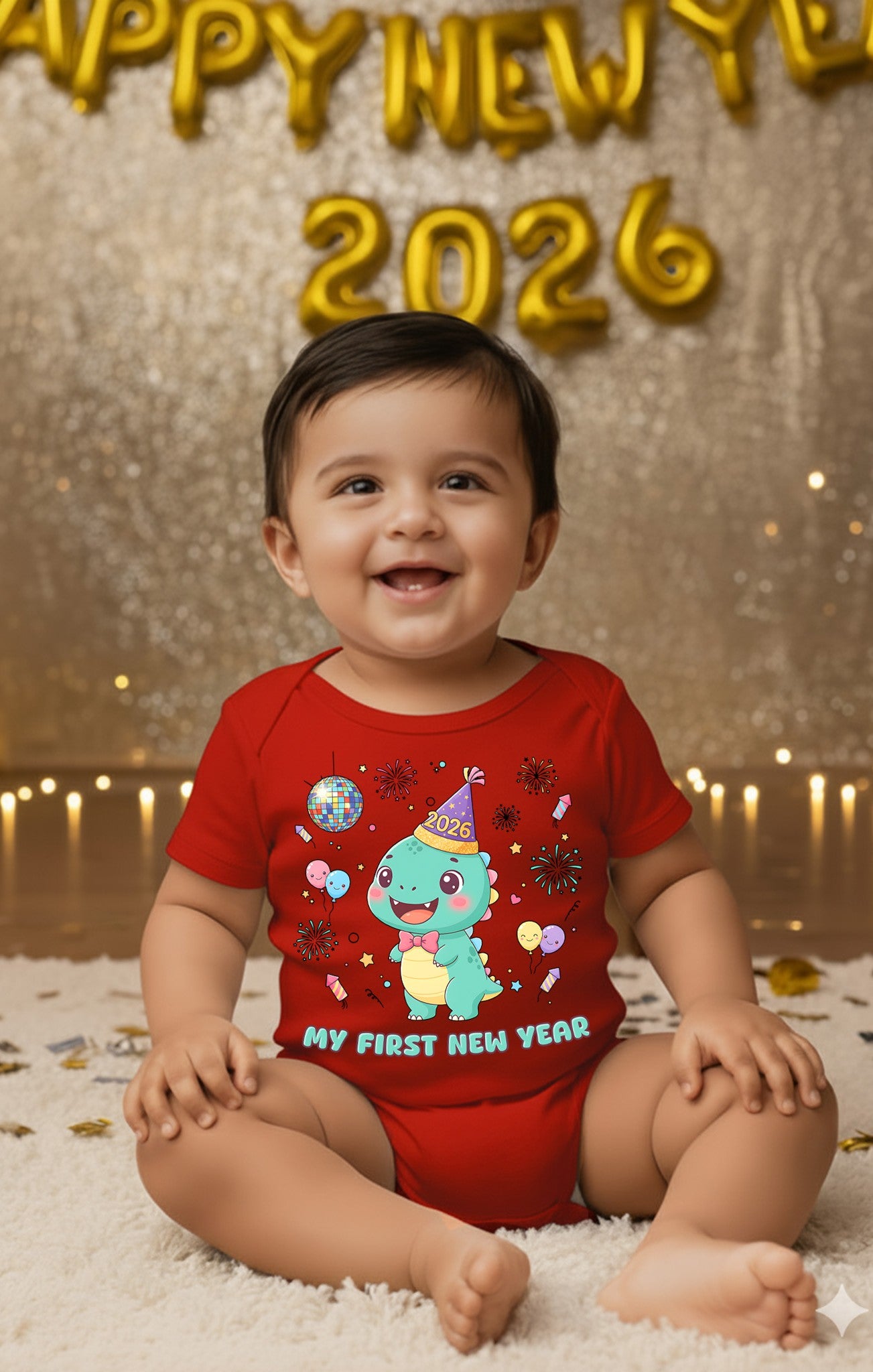 my first new year dress New Born & Baby Clothing | Baby First New Year Red Dress With Little Dragon  Print | Soft Cotton