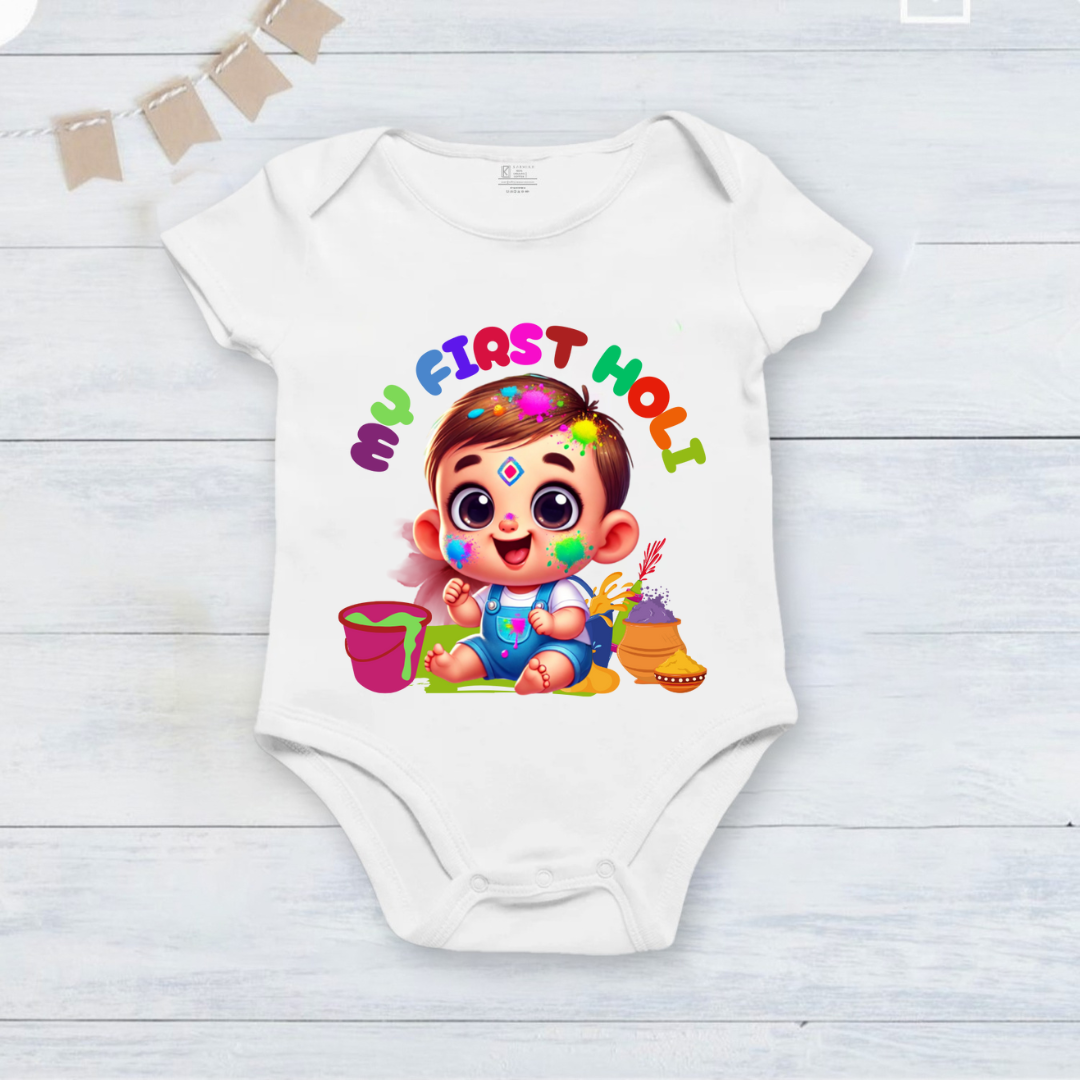 my first Holi onesie