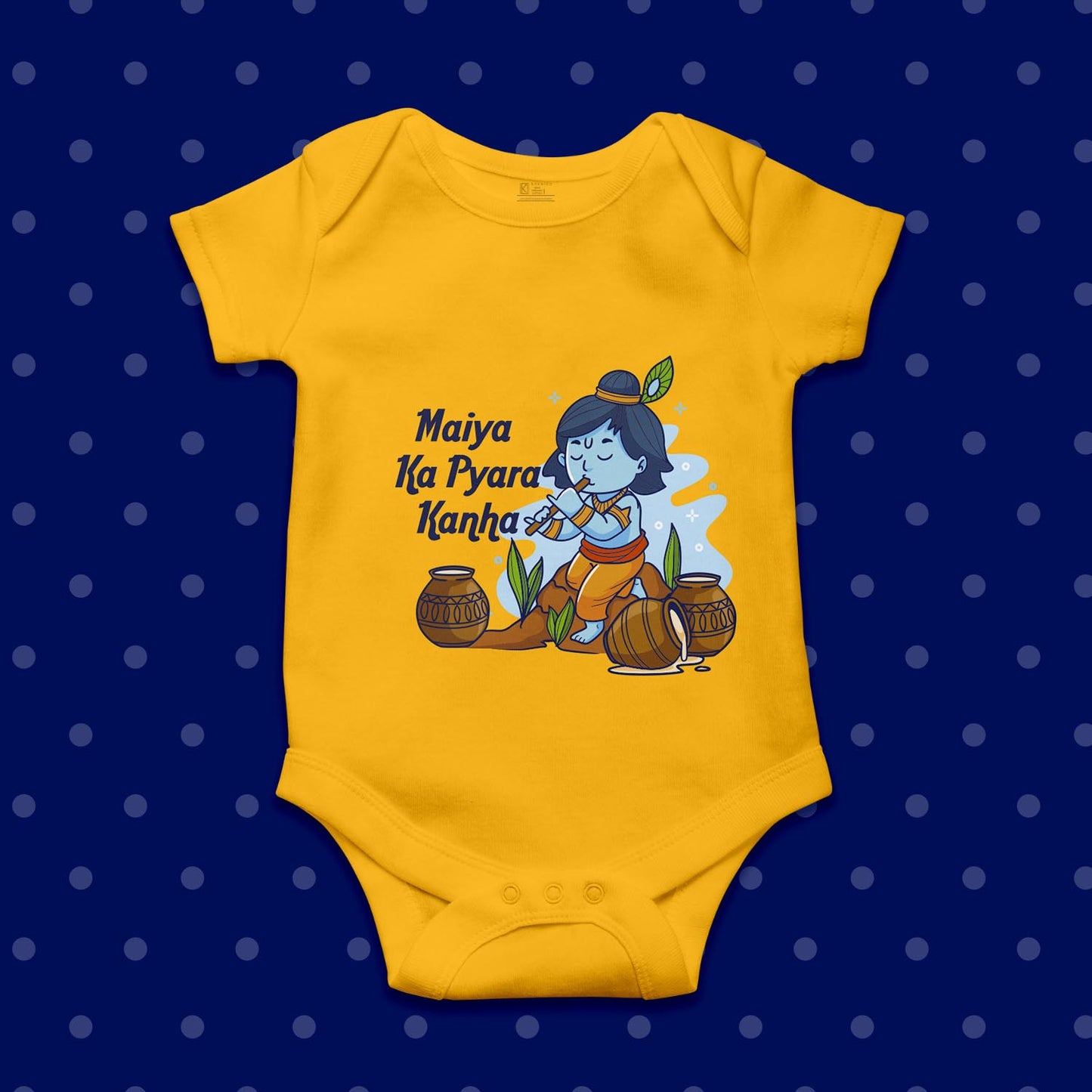 Maiya ka pyara kanha _Yellow Onesie