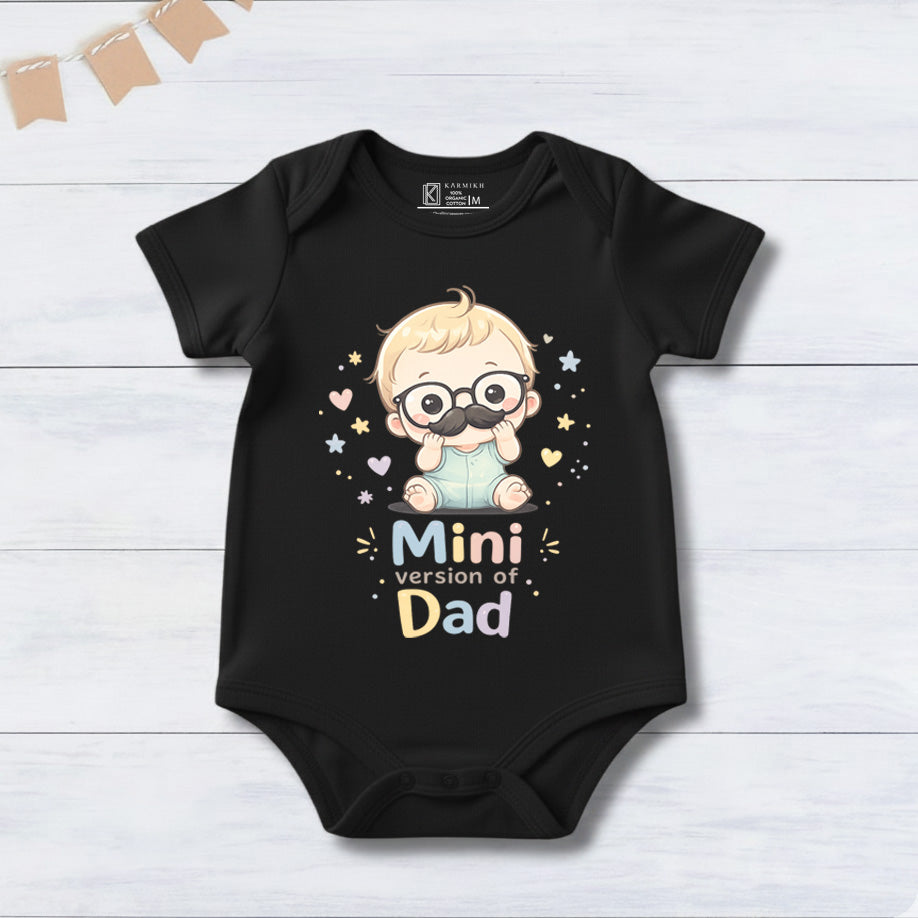 New Born & Baby Clothing | Mini Version Of Dad Black Bodysuit | Soft Cotton