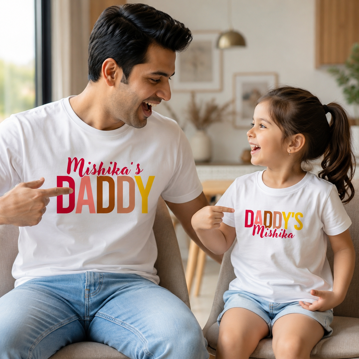 New Born & Baby Clothing | Daddy With customized Baby Name | Soft T-shirt