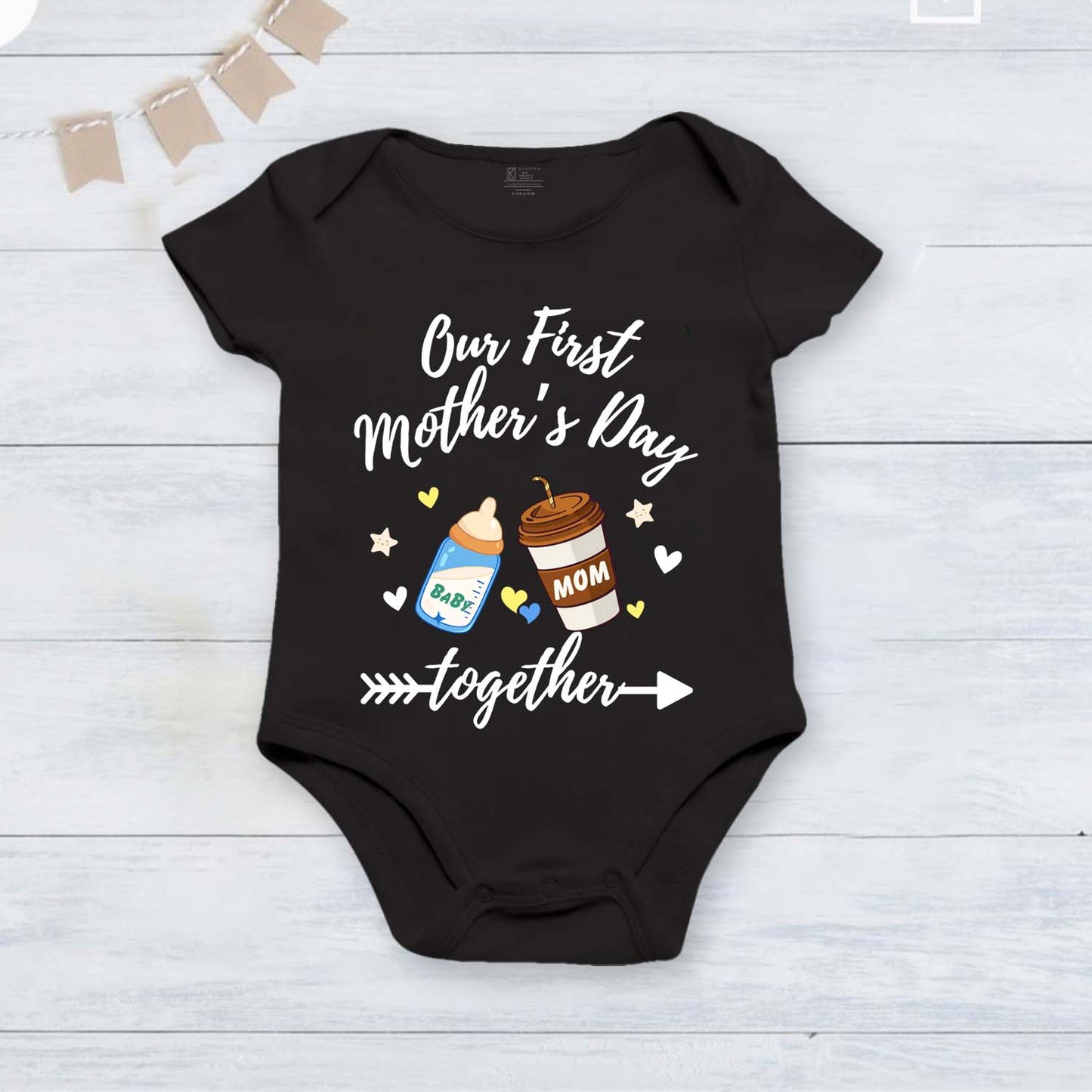 first mothers day together _coffee & bottle_black tee