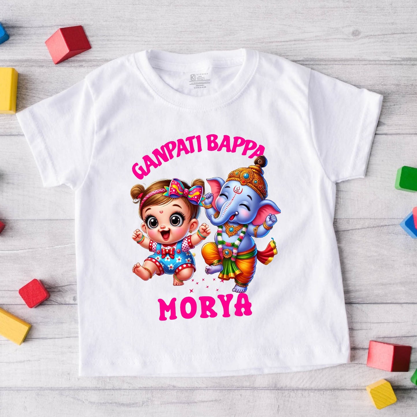Ganpati bappa Morya 1 _White Tee